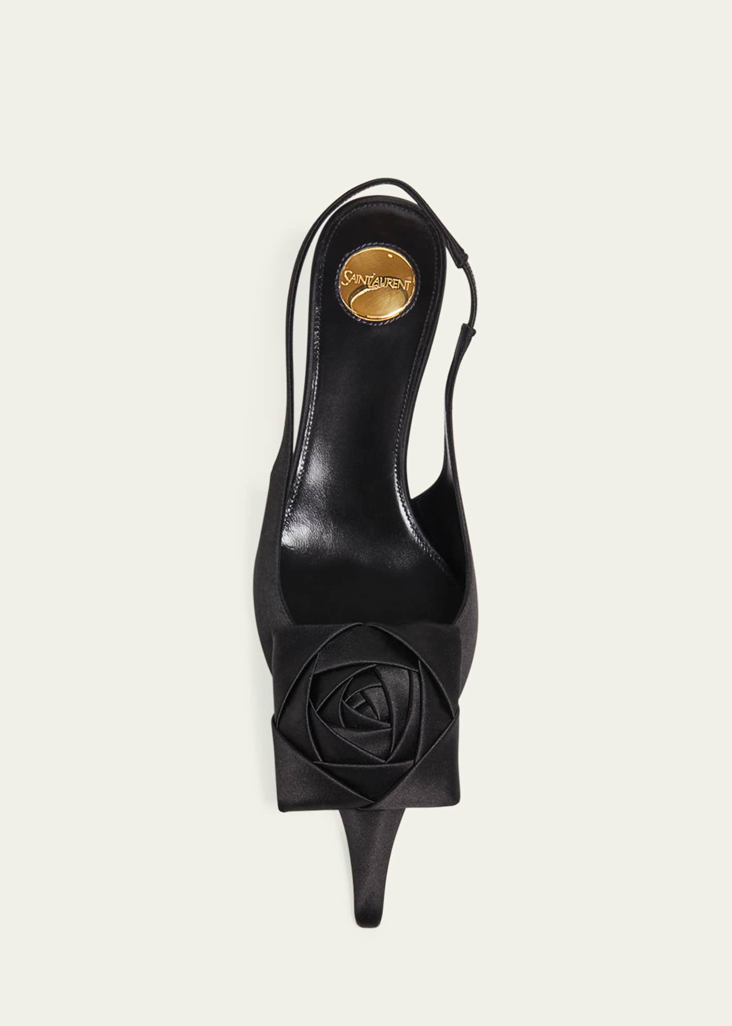 50mm Dakota Rose Satin Slingback Pumps