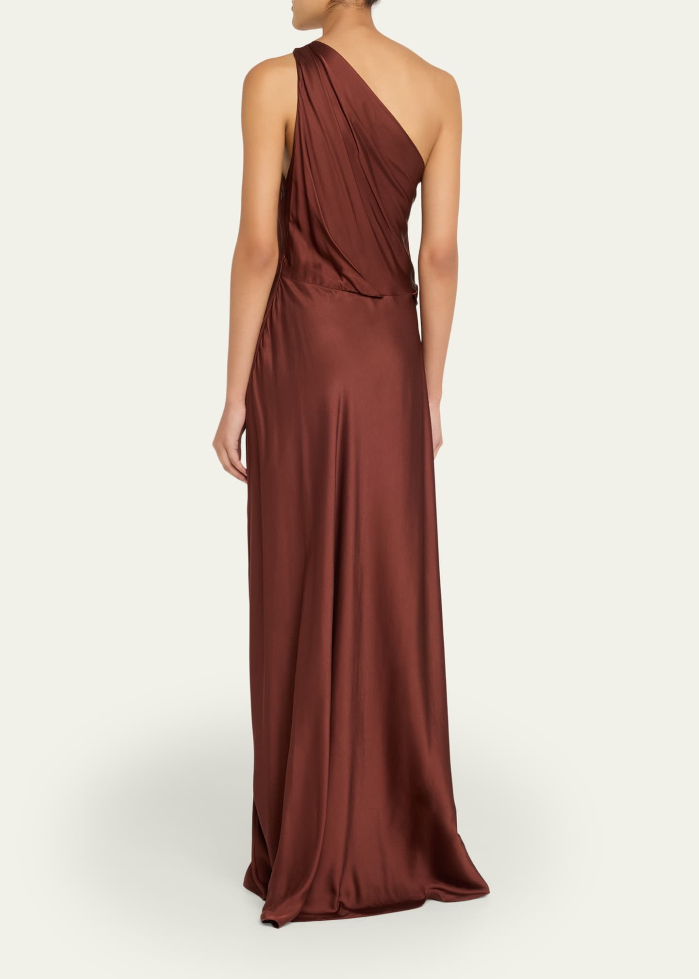 A.L.C. Aster Draped Asymmetric Satin Gown - Bergdorf Goodman