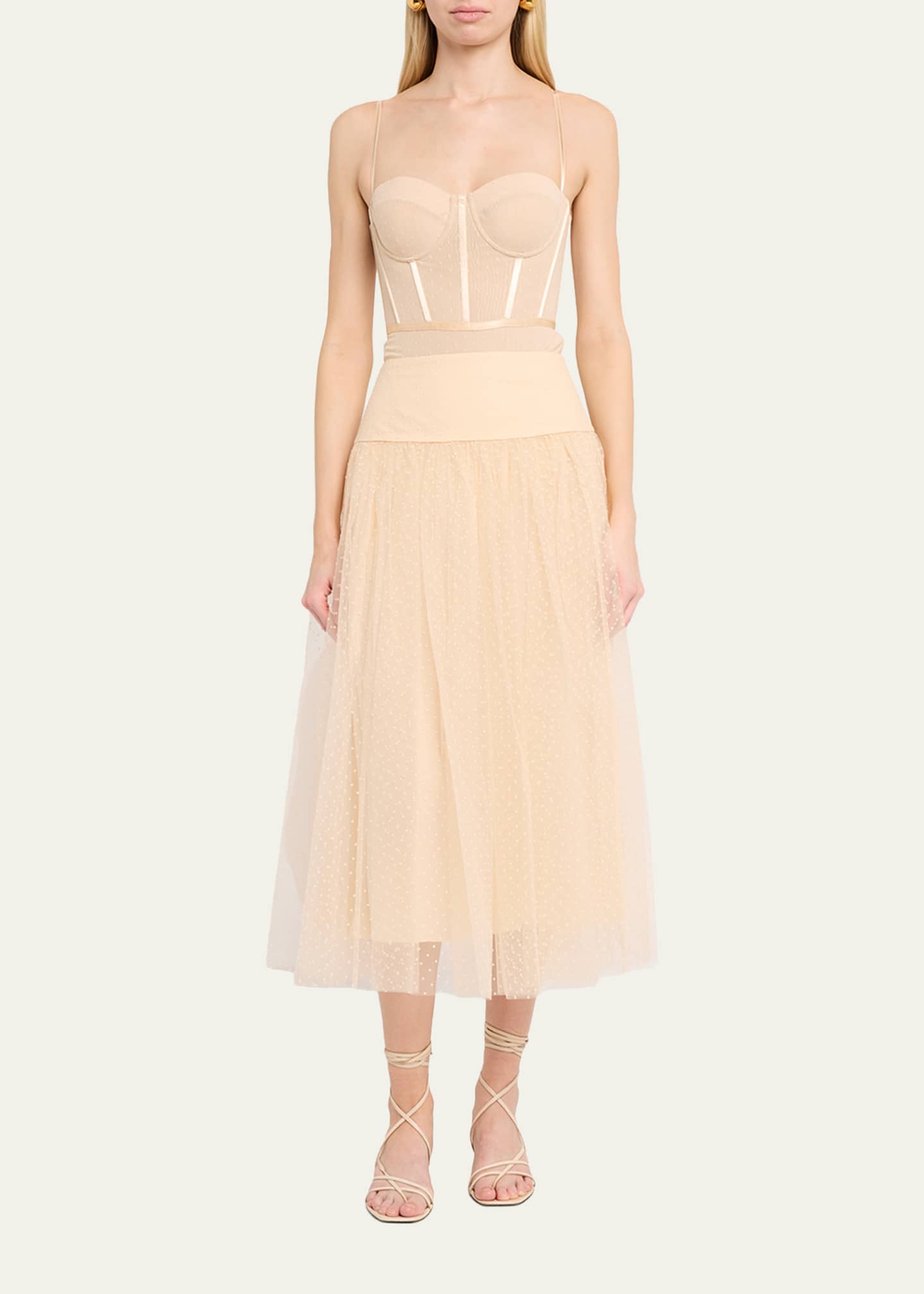 white satin strapless dress Madeleine Strapless Maxi Dress main image 0