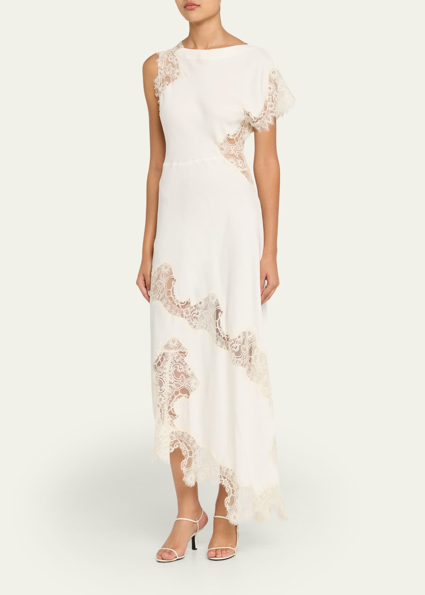 A.L.C. Alessia Satin and Lace Maxi Dress - Bergdorf Goodman