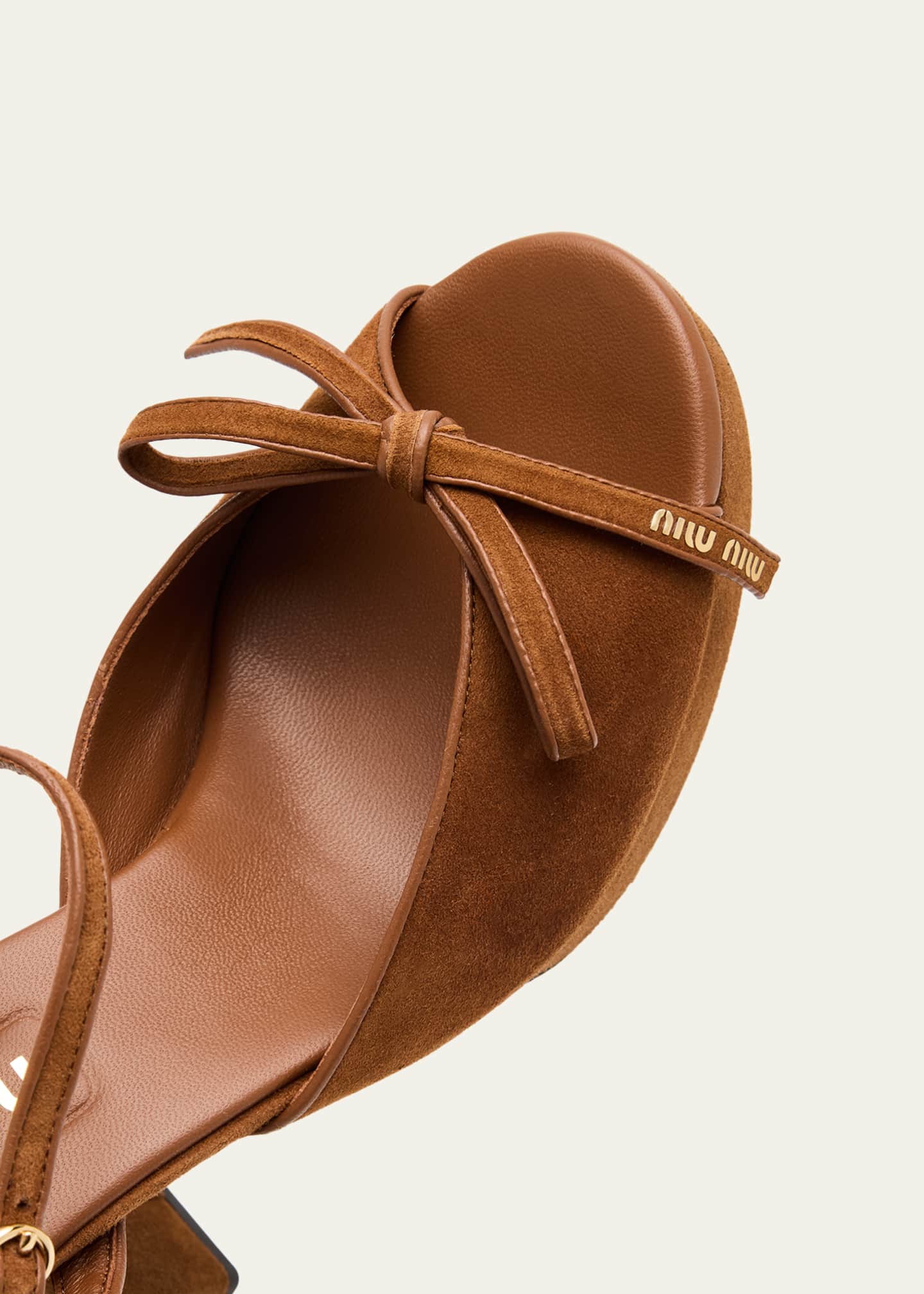 Miu Miu 110mm Calzature Suede Platform Sandals - Bergdorf Goodman