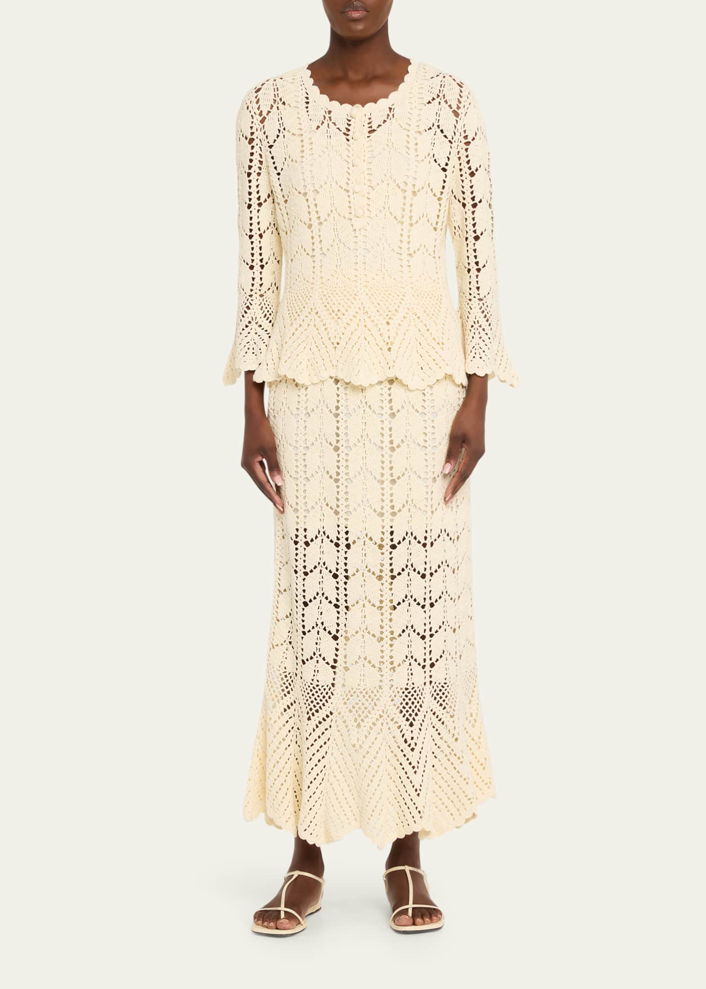 Zimmermann Awaken Lace Crochet Maxi Skirt - Bergdorf Goodman