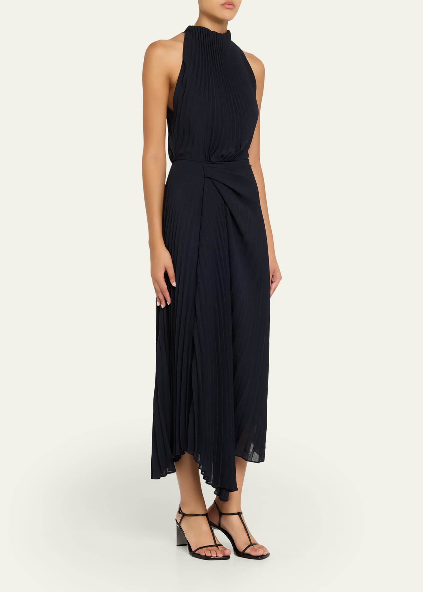 A.L.C. Simona Pleated Midi Dress - Bergdorf Goodman