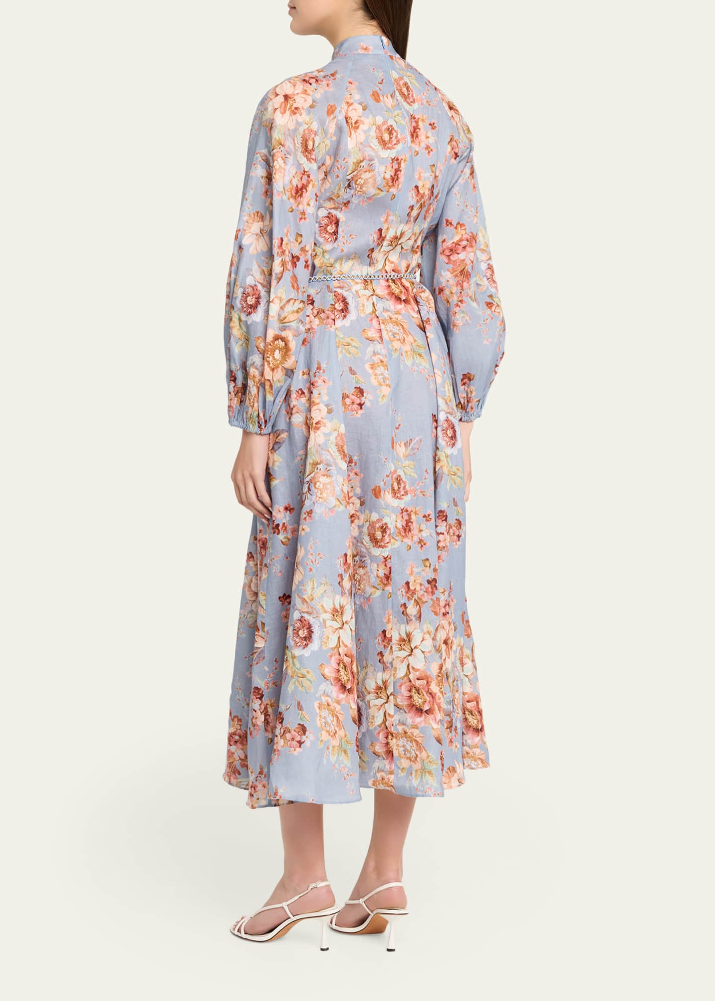 linen day midi dress zimmermann linen day midi dress