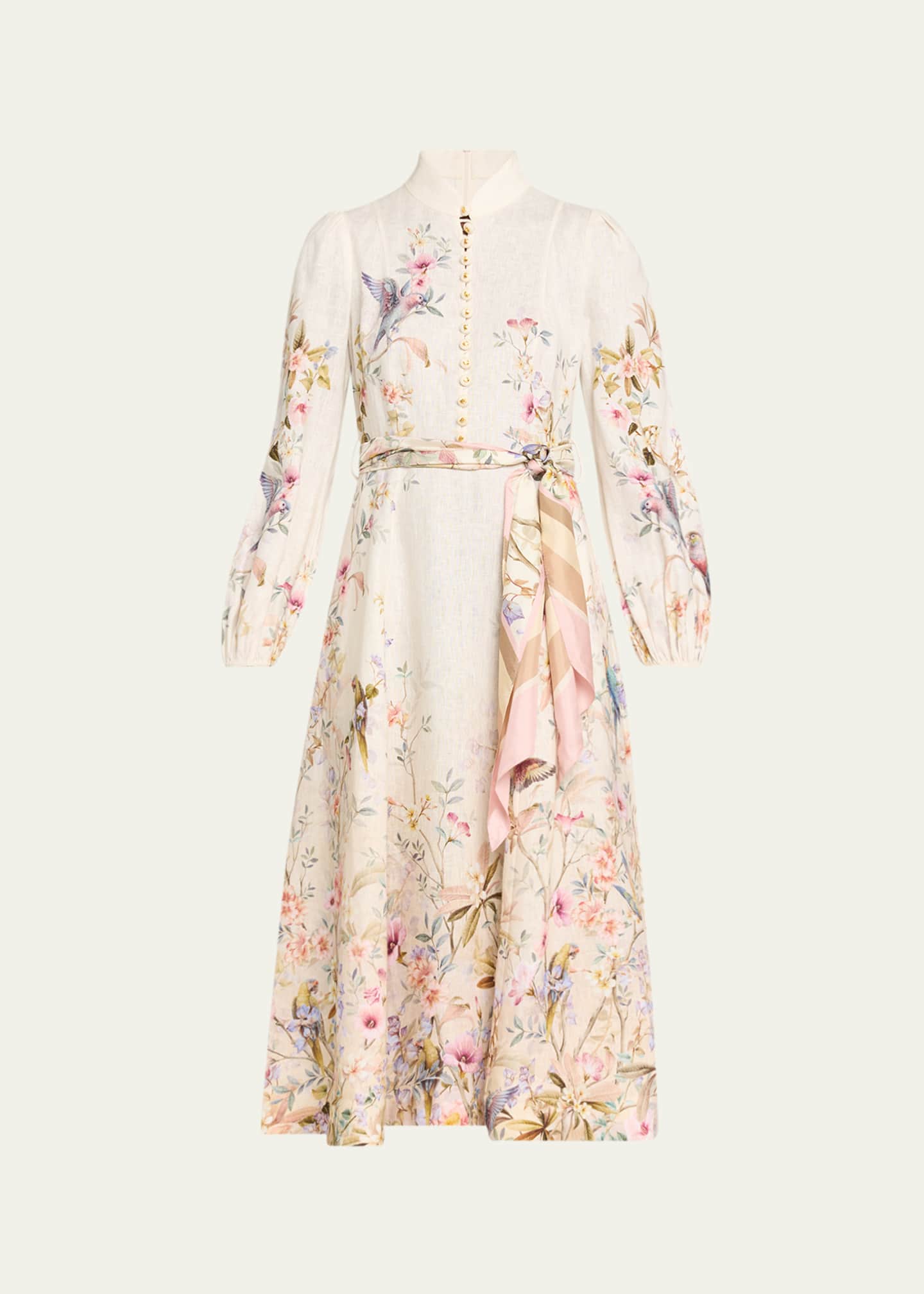 Zimmermann Rebellion Button Midi Dress - Bergdorf Goodman