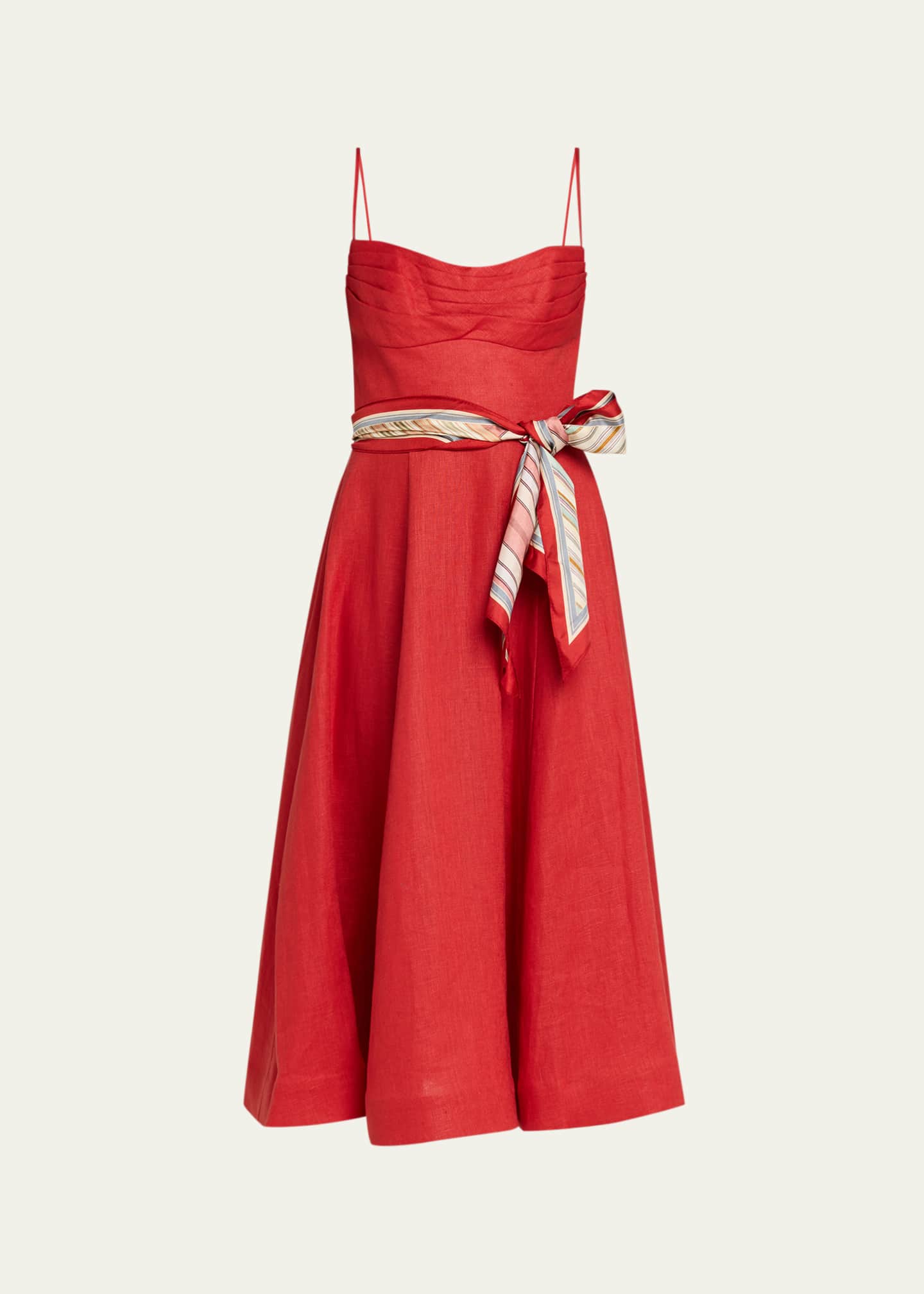 Zimmermann Rebellion Tuck Midi Dress - Bergdorf Goodman