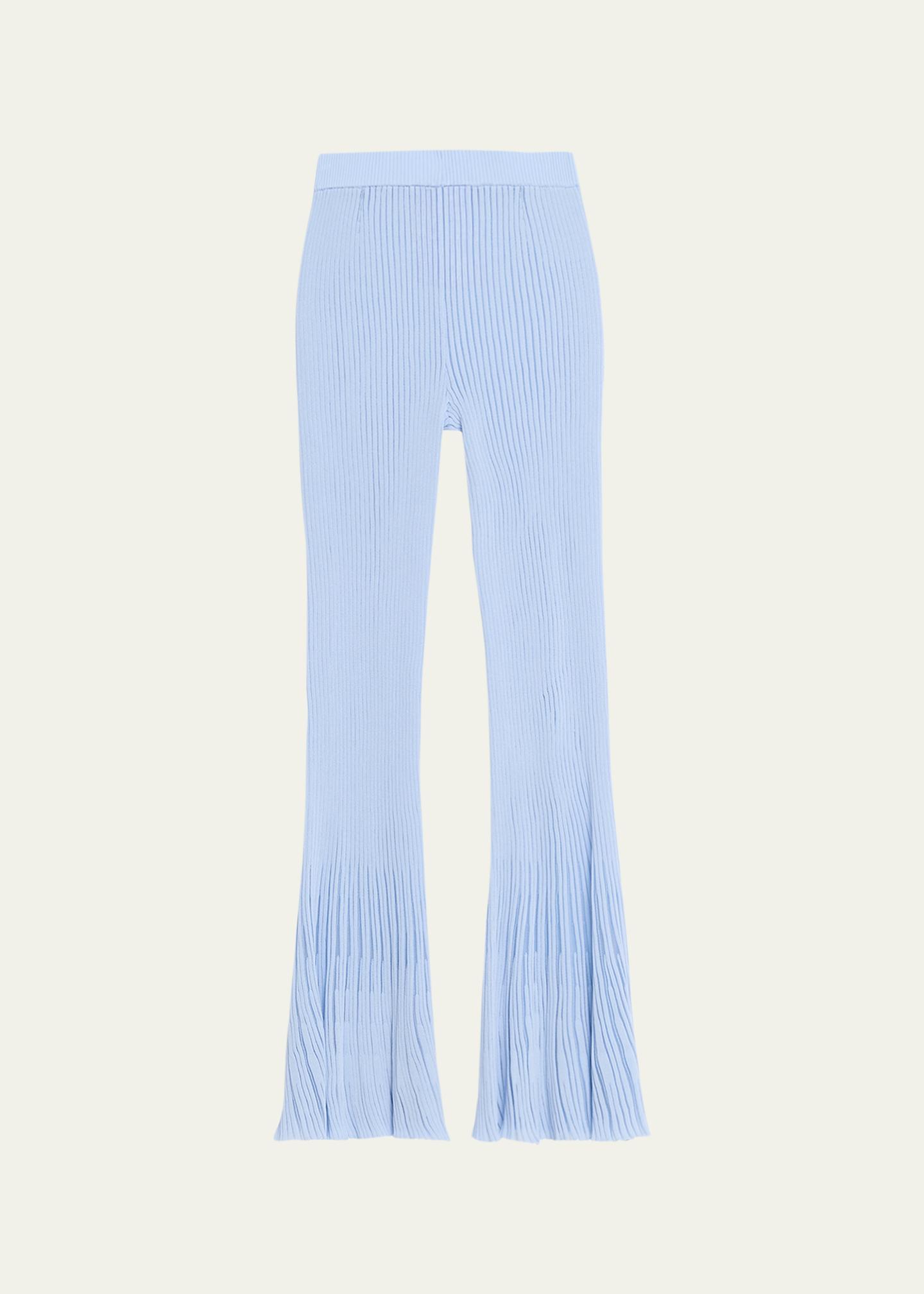 Ronny Kobo Dallas Sheer Rib Knit Pants - Bergdorf Goodman