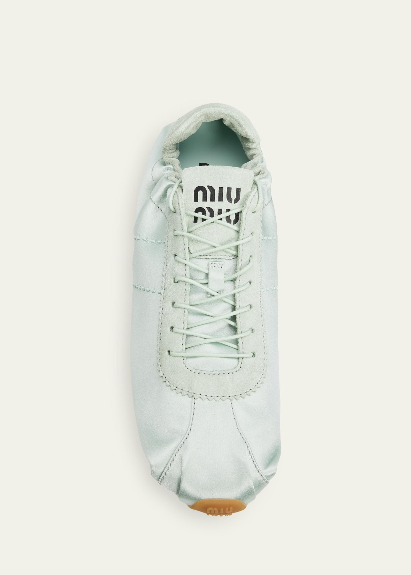 Miu Miu Satin Retro Runner Sneakers - Bergdorf Goodman