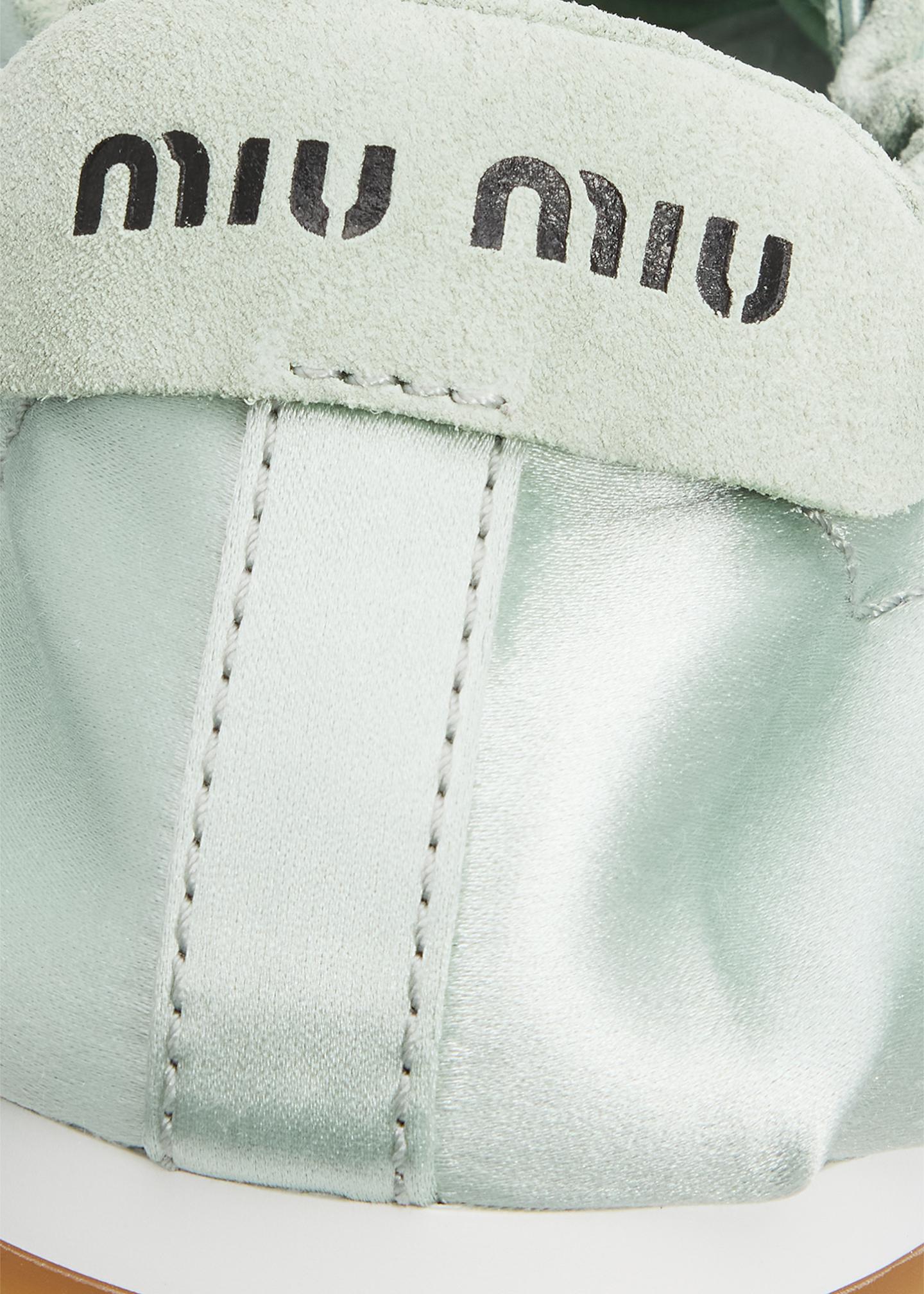 Miu Miu Satin Retro Runner Sneakers - Bergdorf Goodman