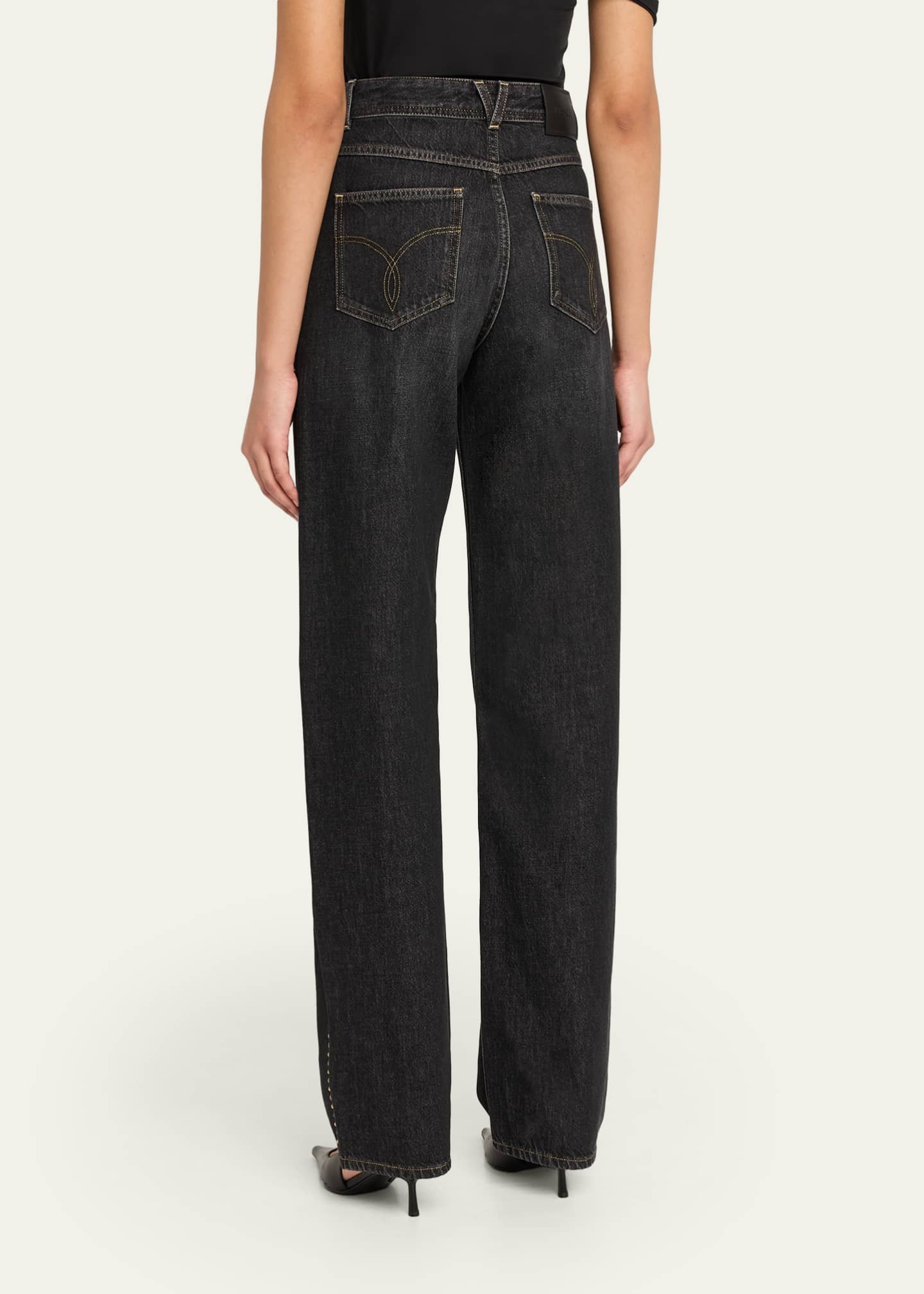 Versace Jeans Couture Embellished Straight-Leg Jeans - Bergdorf