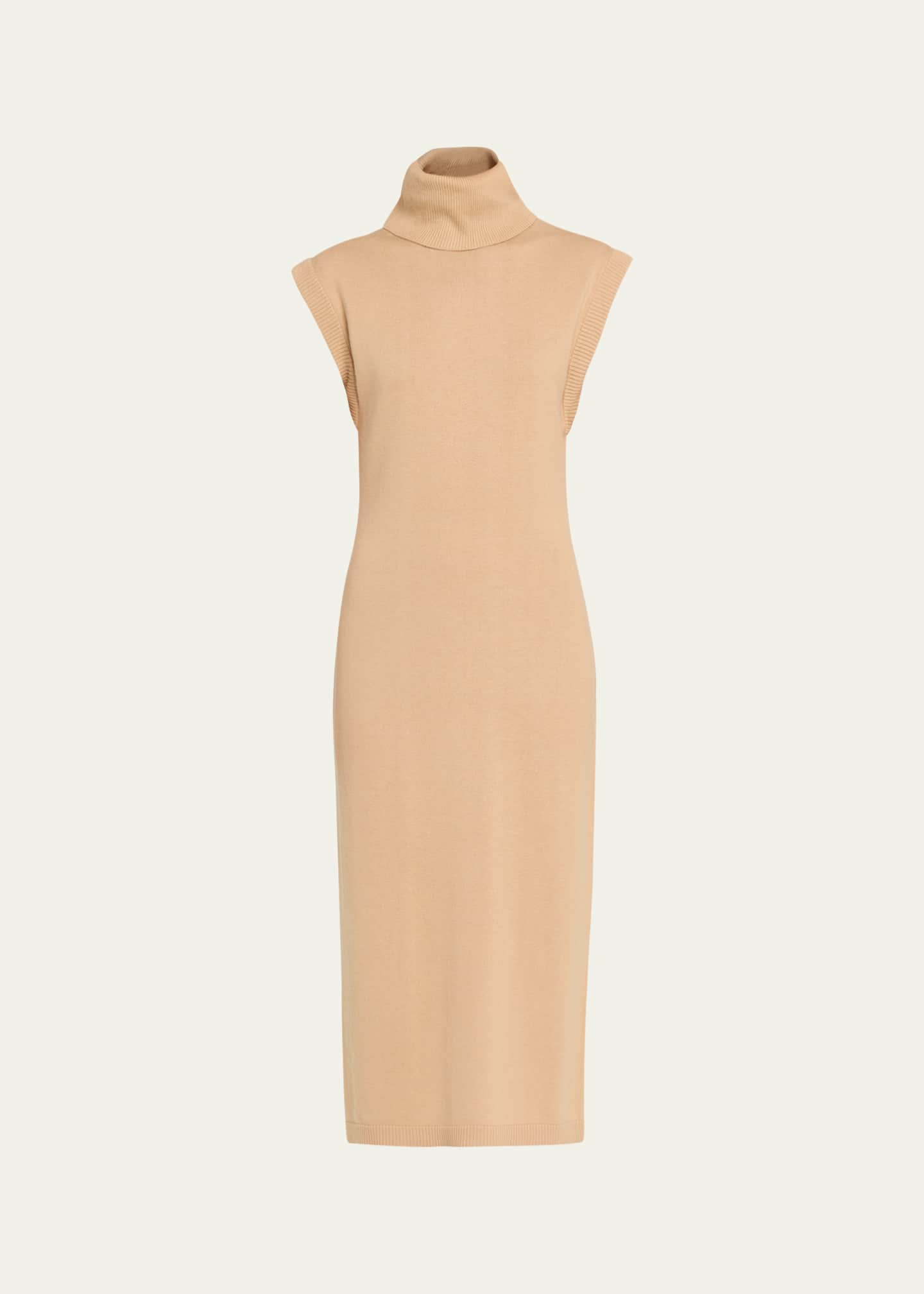cotton sweater dress Quince Women's Cotton Cashmere Ribbed Long Sleeve Crew Midi Dress, Heather Oatmeal, Size XS