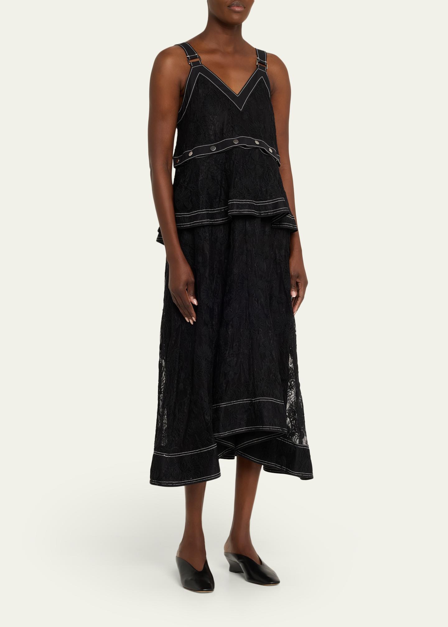 3.1 Phillip Lim Sleeveless Layered Lace Midi Dress - Bergdorf Goodman