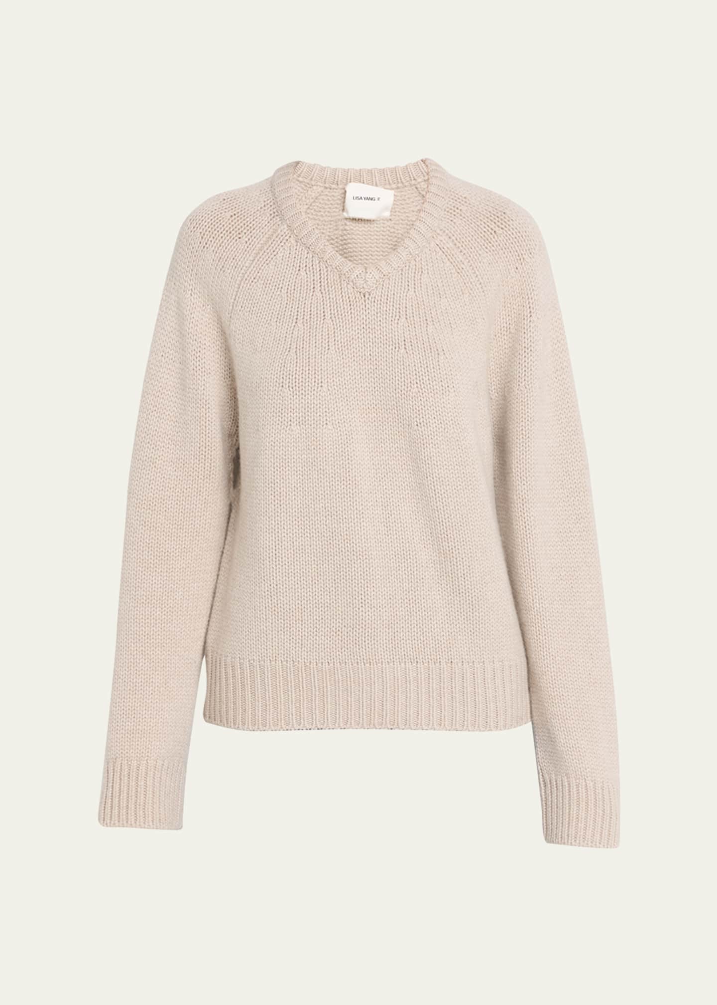 Lisa Yang Oia Cashmere V-Neck Sweater - Bergdorf Goodman