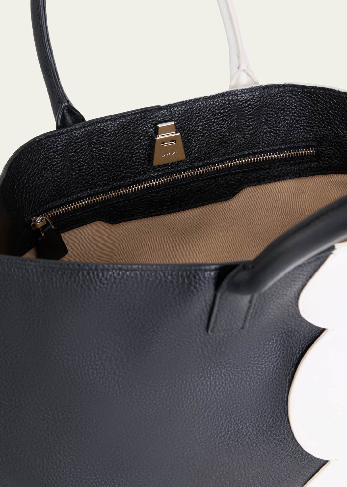 Akris AI Small Scalloped Colorblock Top-Handle Bag - Bergdorf Goodman