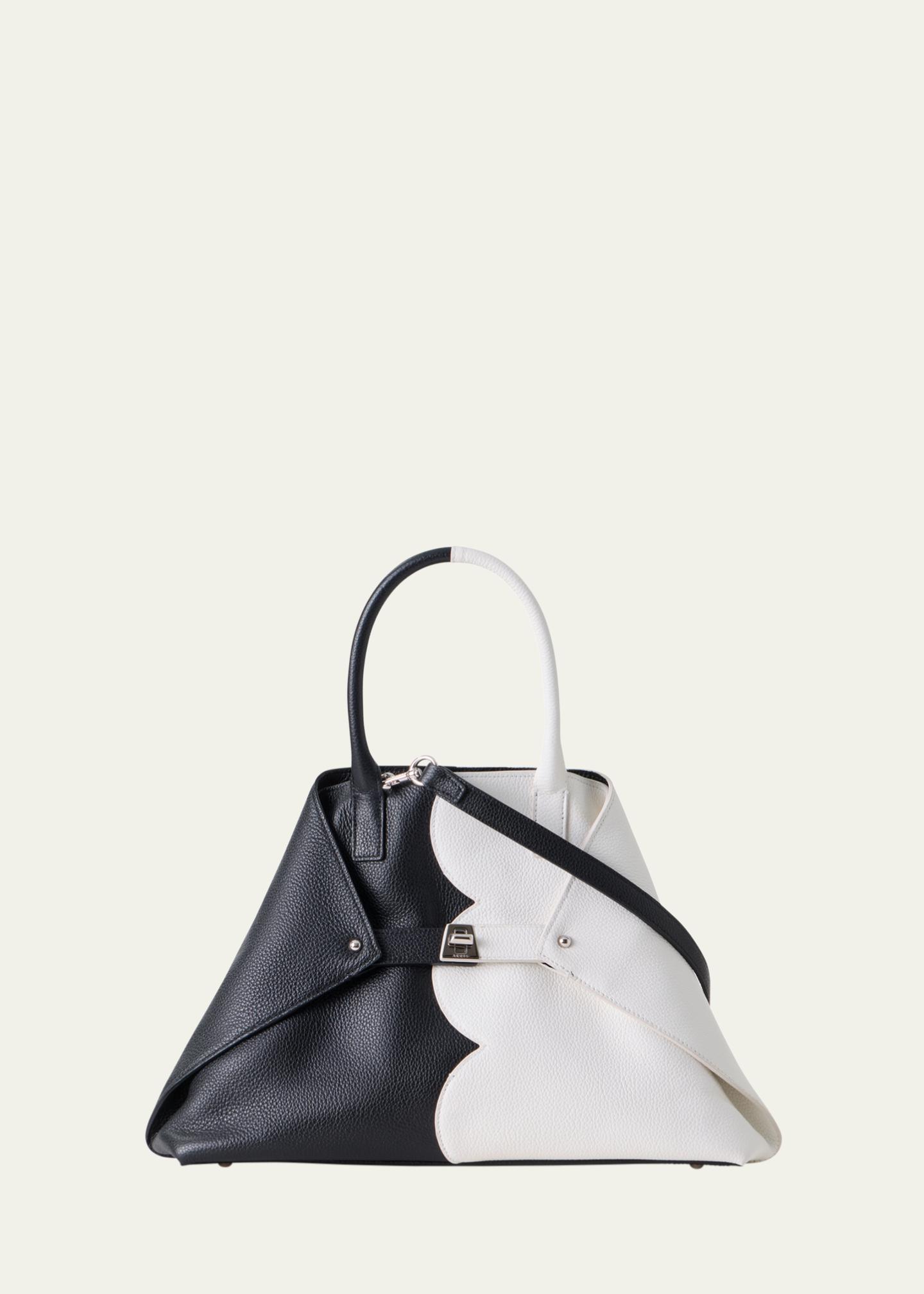Akris AI Small Scalloped Colorblock Top-Handle Bag - Bergdorf Goodman