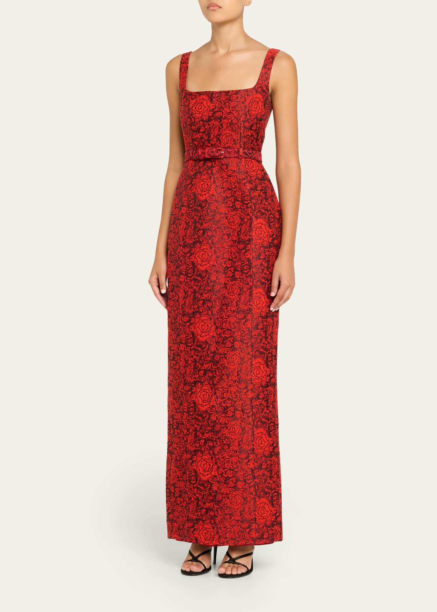 red saloni dress Saloni Scarlet Rose Bora Long Maxi Dress Scarlet Rose / 0