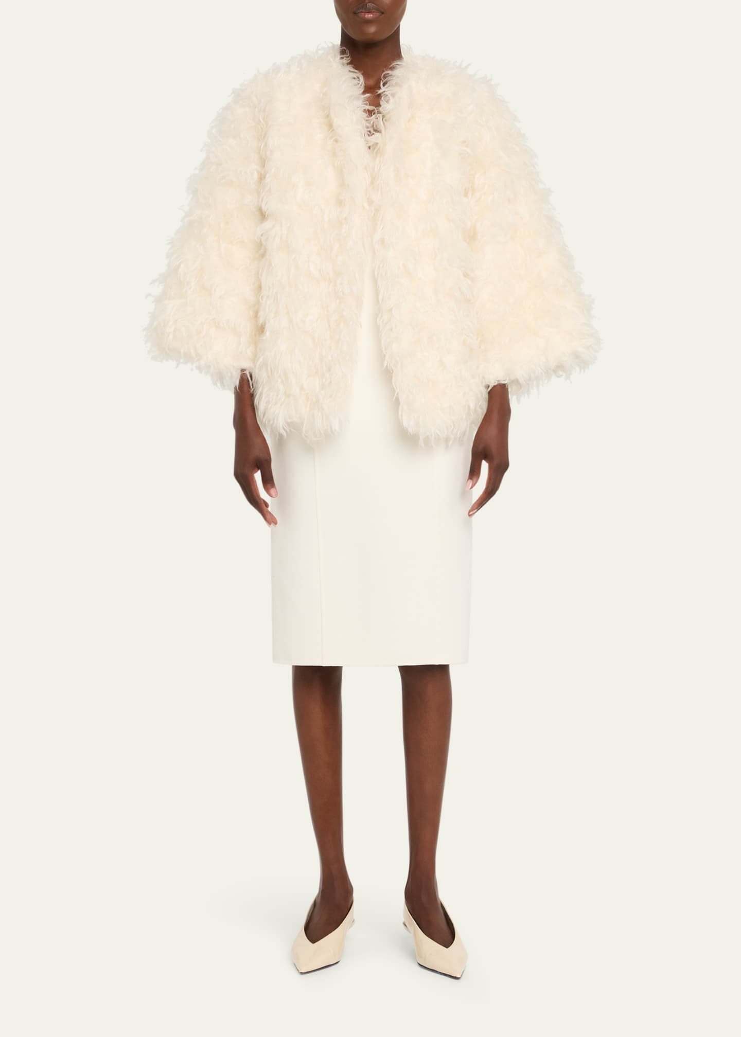 Michael Kors Collection Mohair Faux-Fur Open Jacket - Bergdorf Goodman