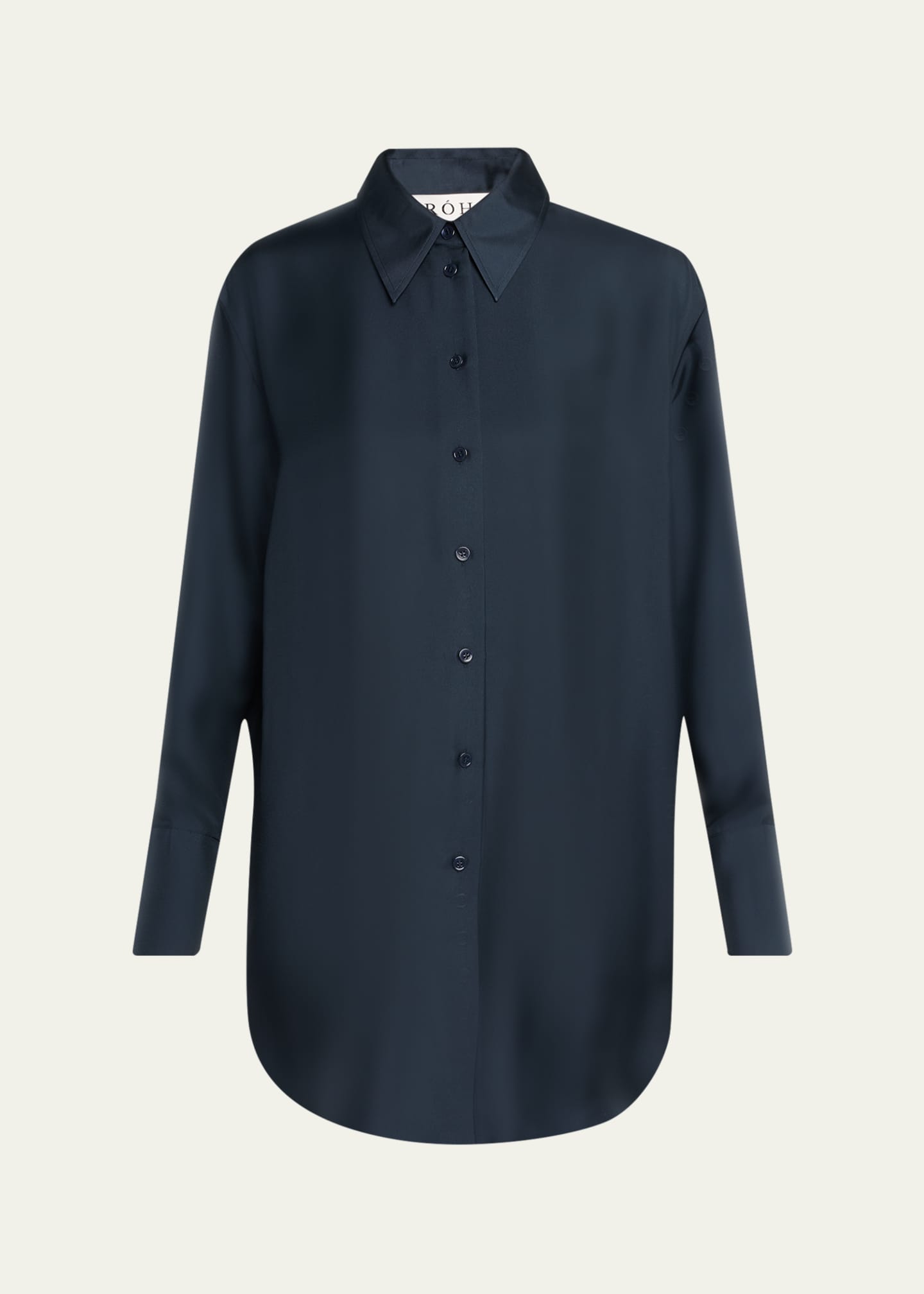Rohe Long-Sleeve Silk Shirt - Bergdorf Goodman