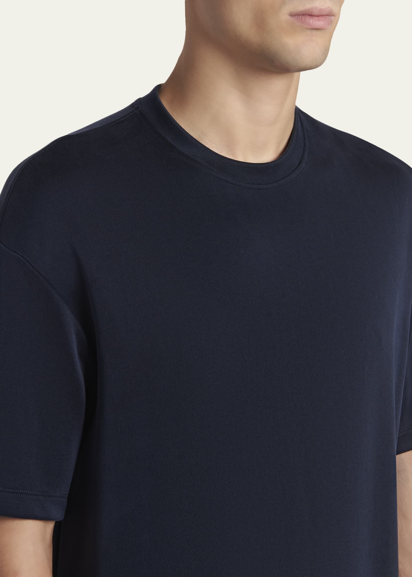 Giorgio Armani Men's Nylon and Cupro Crewneck T-Shirt - Bergdorf