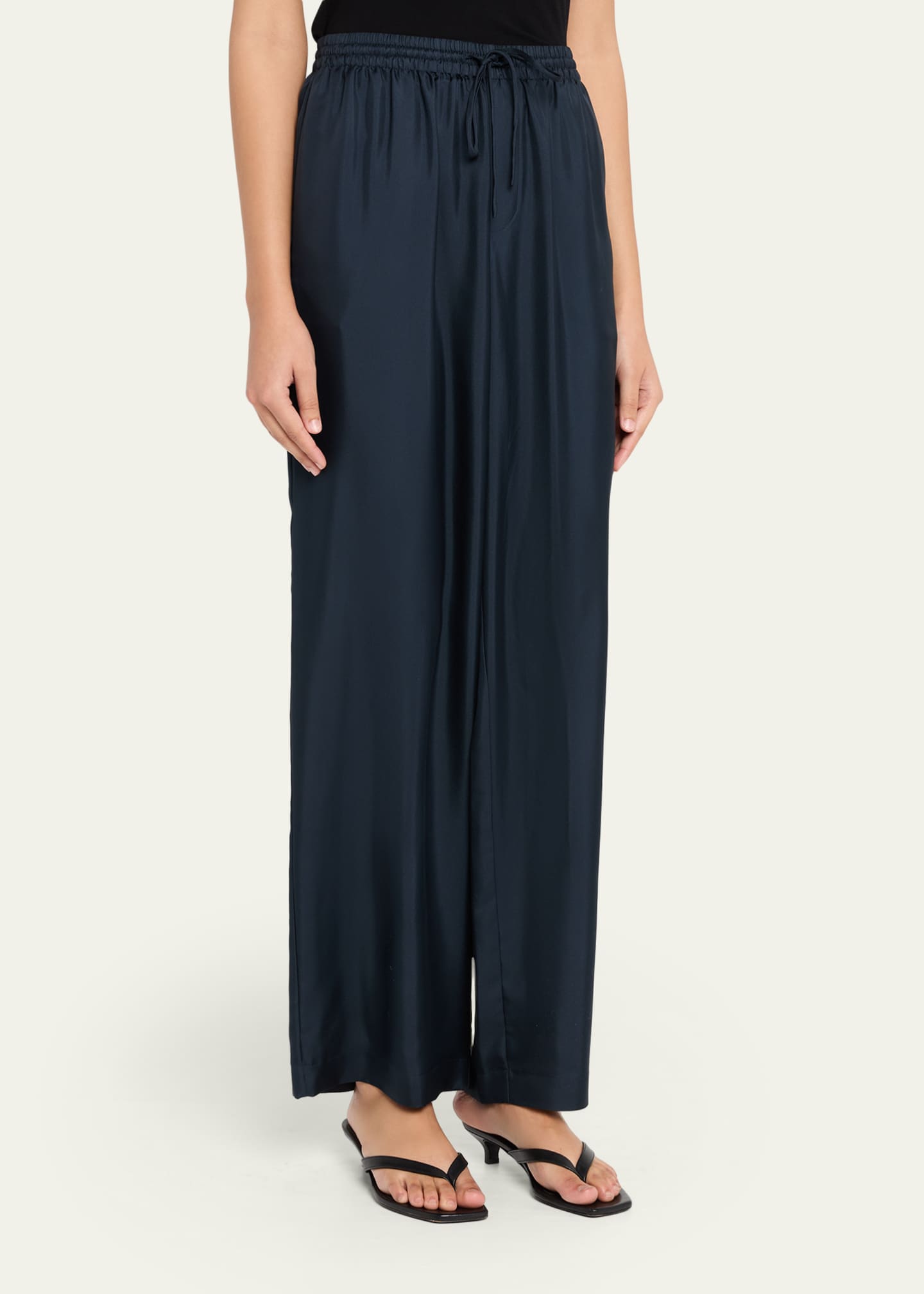 Rohe Wide-Leg Silk Trousers - Bergdorf Goodman