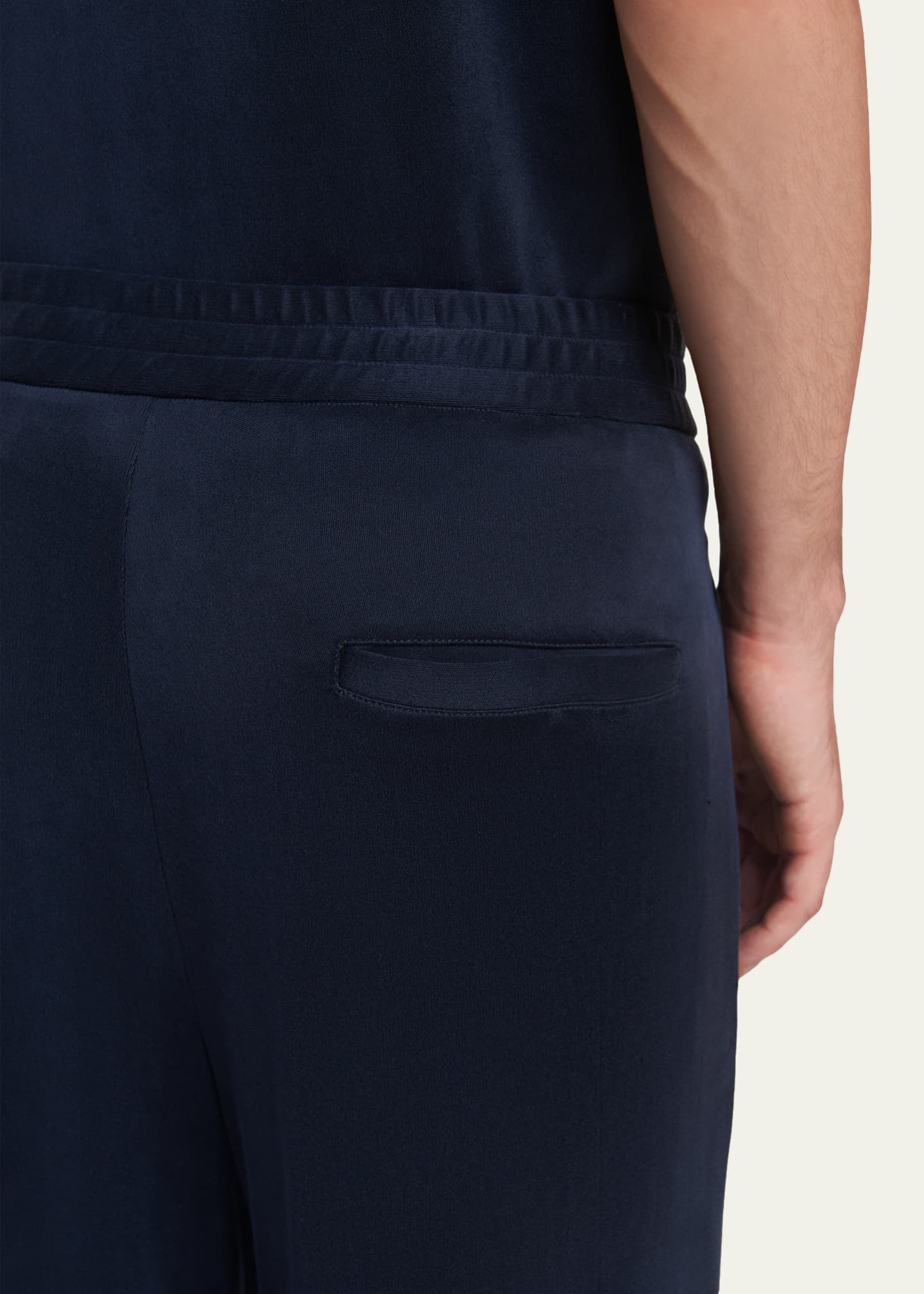 Giorgio Armani Men's Relaxed-Fit Cupro Trousers - Bergdorf Goodman