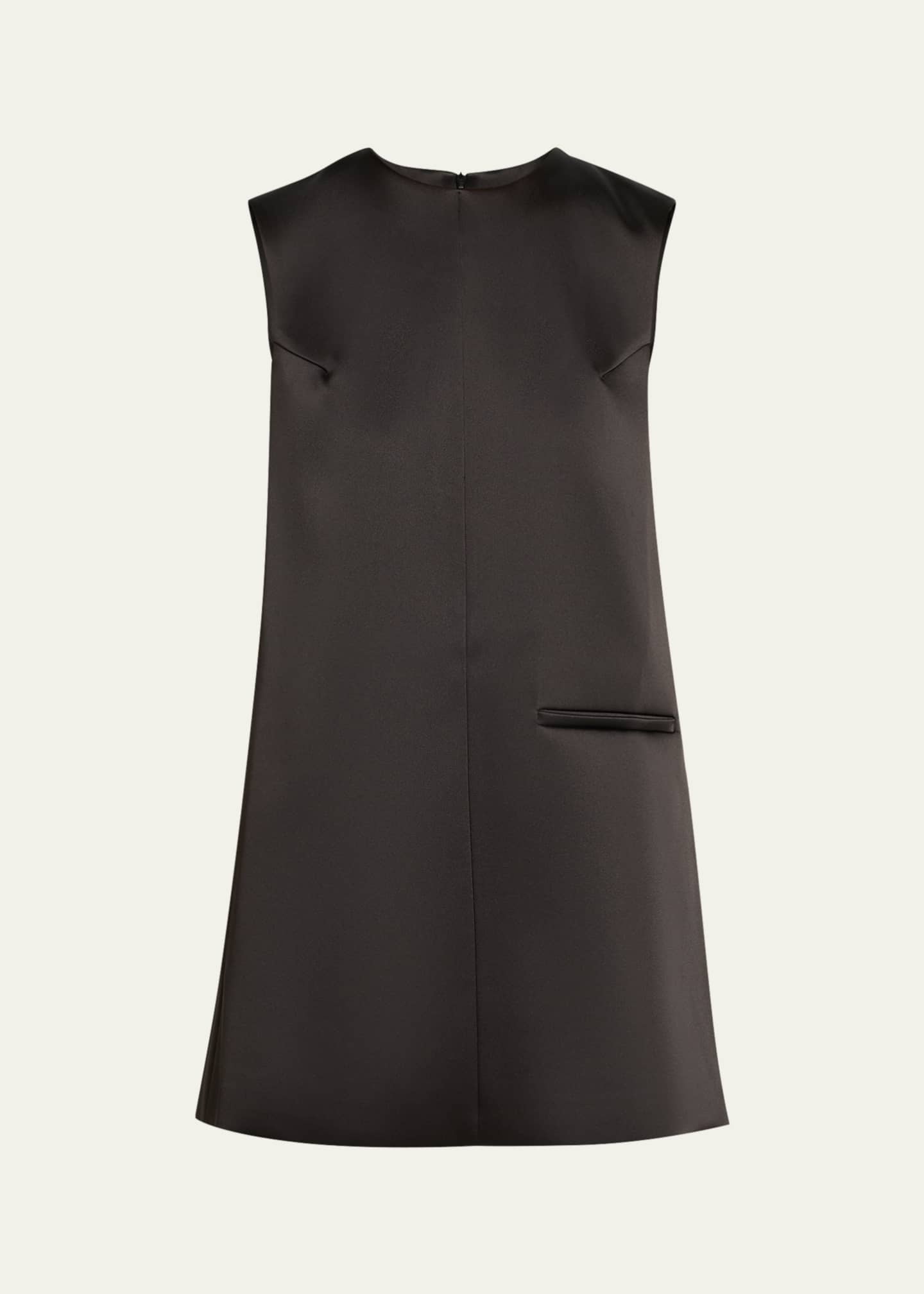 Rohe Sculptural Satin Mini Cape Dress - Bergdorf Goodman