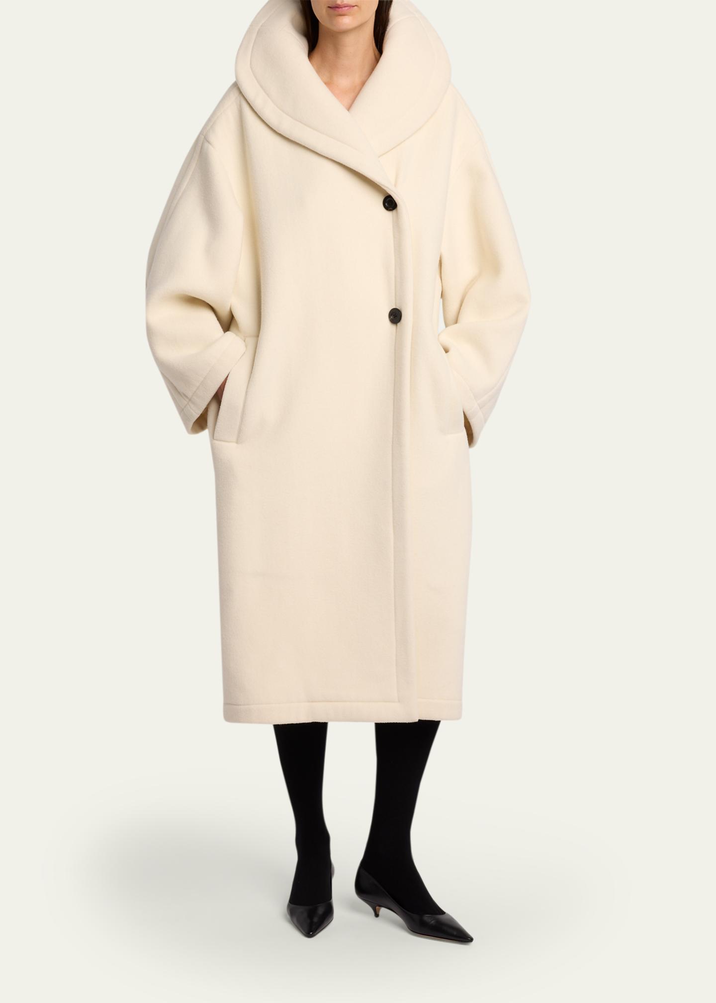 THE ROW Regino Double-Breasted Oversized Wool Coat - Bergdorf Goodman