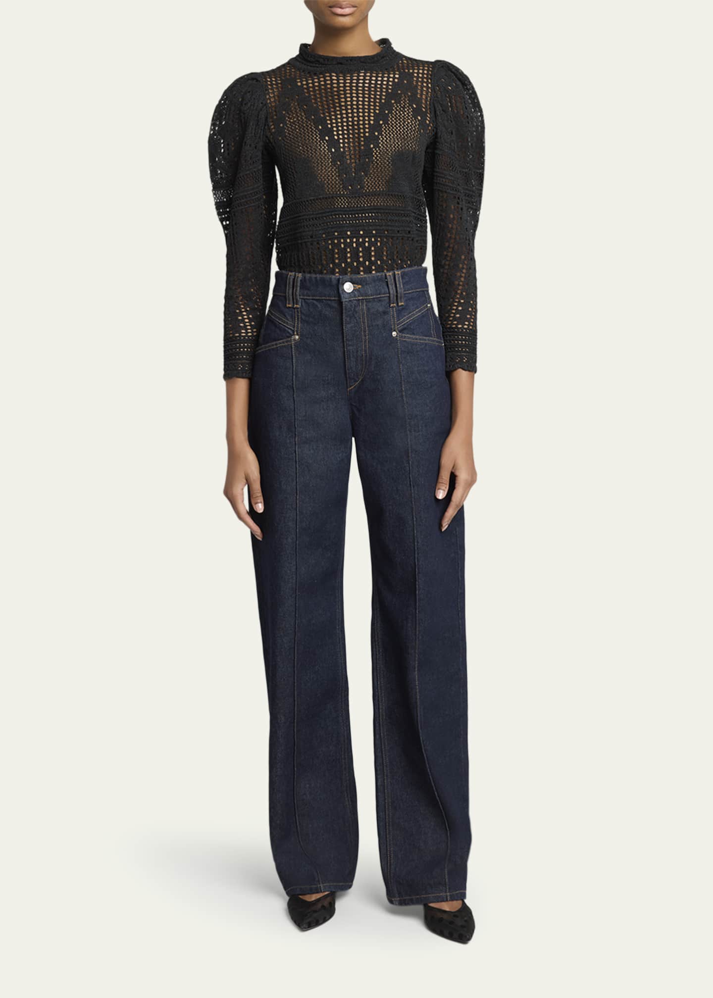 Isabel Marant Dahara Open-Knit Top - Bergdorf Goodman
