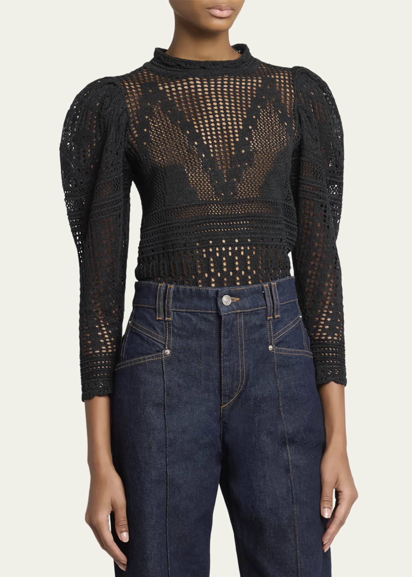 Isabel Marant Dahara Open-Knit Top - Bergdorf Goodman
