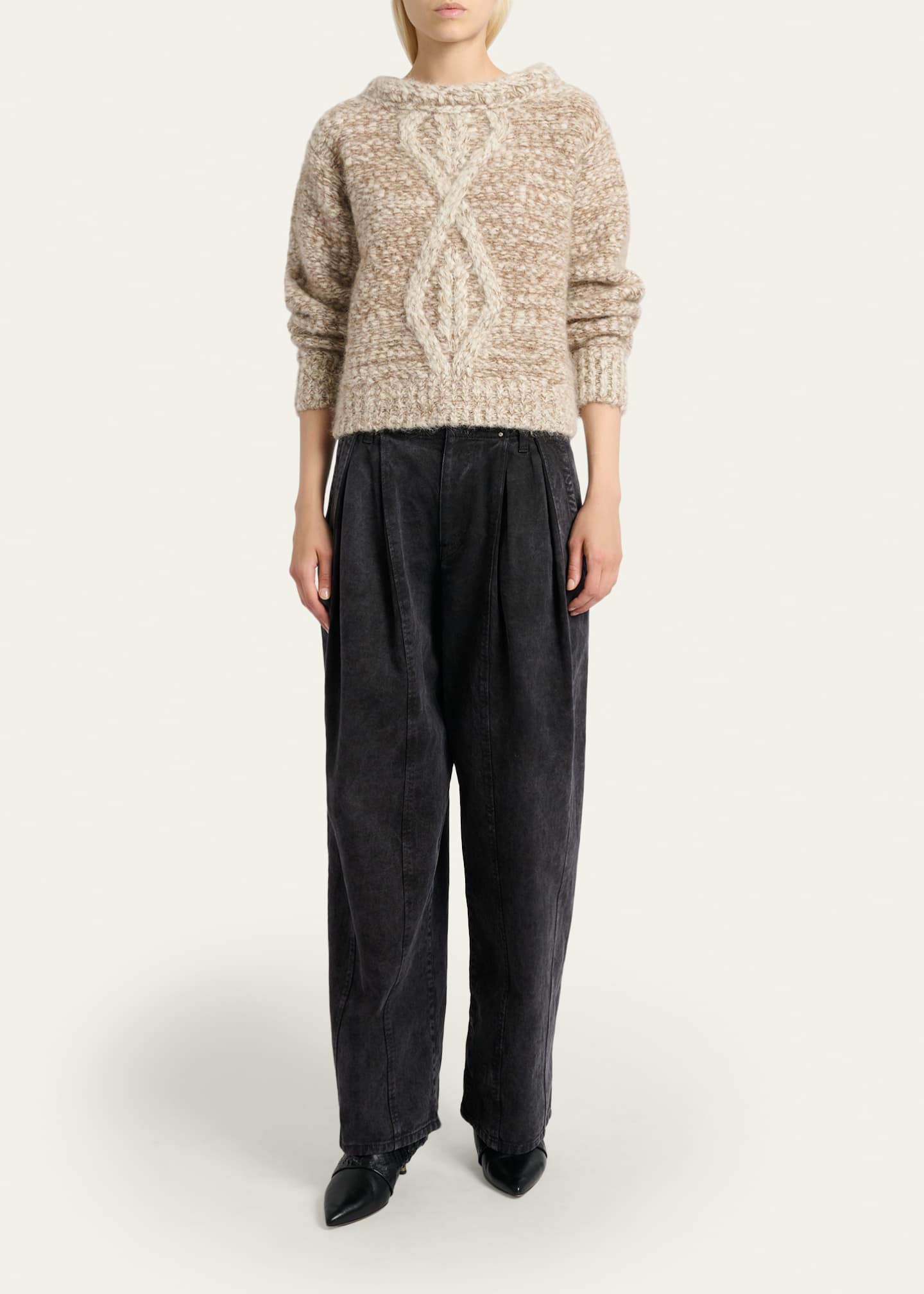 Isabel Marant Dorota Cable-Knit Sweater - Bergdorf Goodman