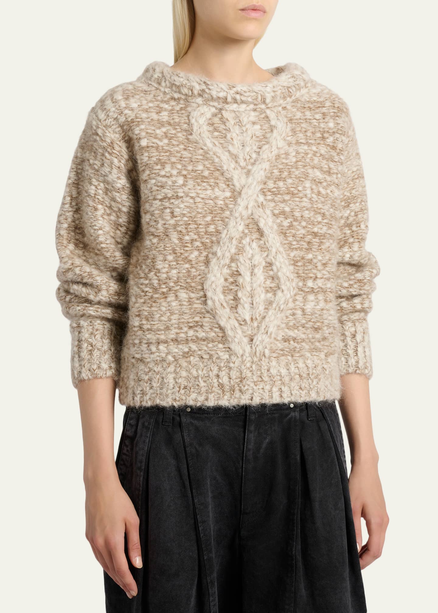 Isabel Marant Dorota Cable-Knit Sweater - Bergdorf Goodman