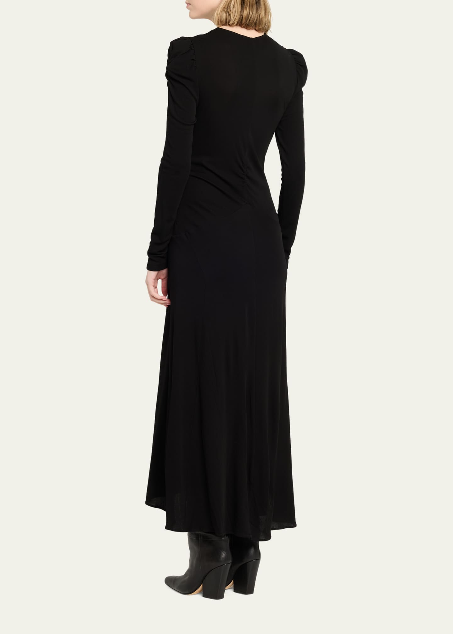 Isabel Marant Nejma Ruched Long-Sleeve Maxi Dress - Bergdorf Goodman