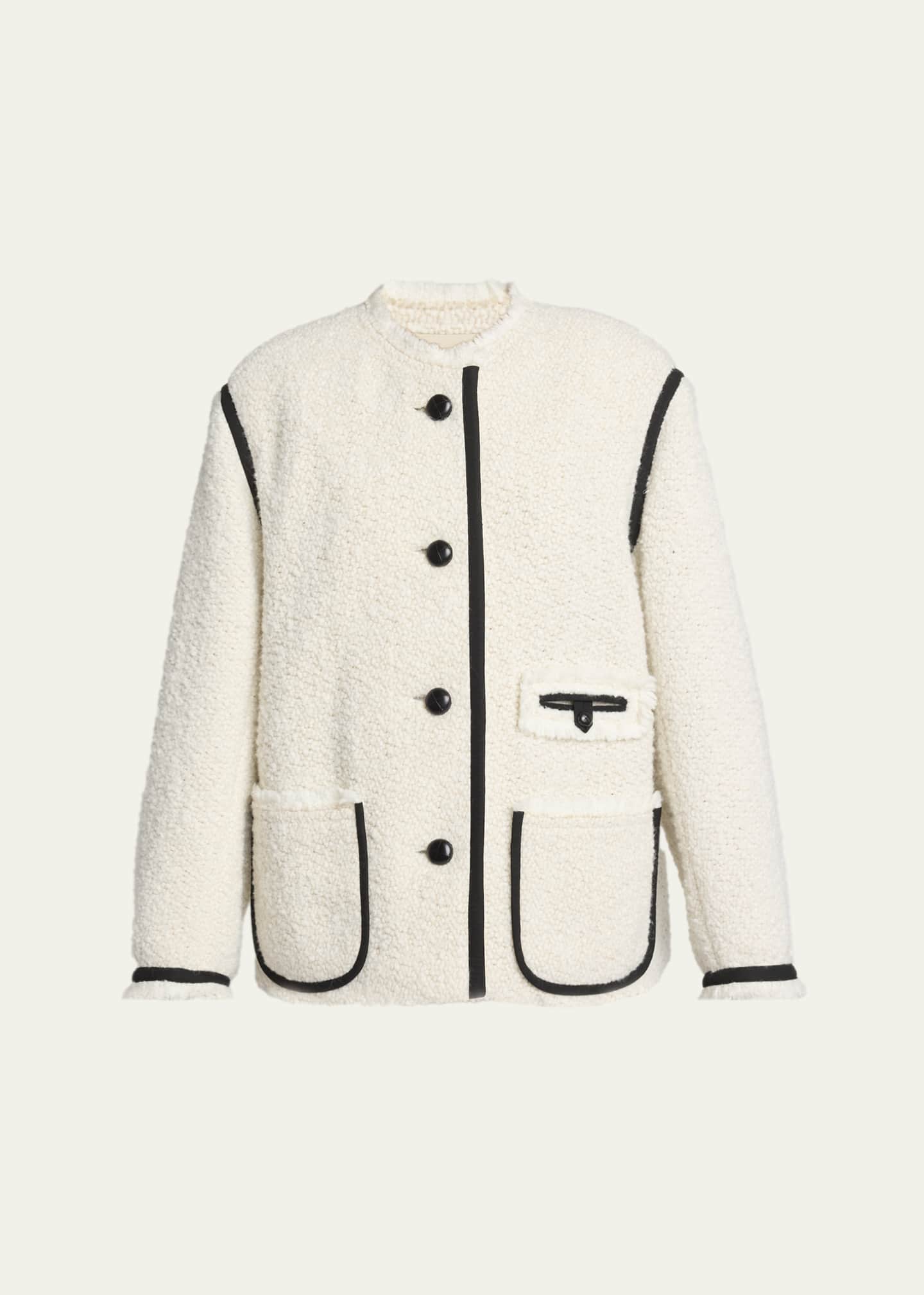 Isabel Marant Maylin Contrast-Trim Tweed Jacket - Bergdorf Goodman