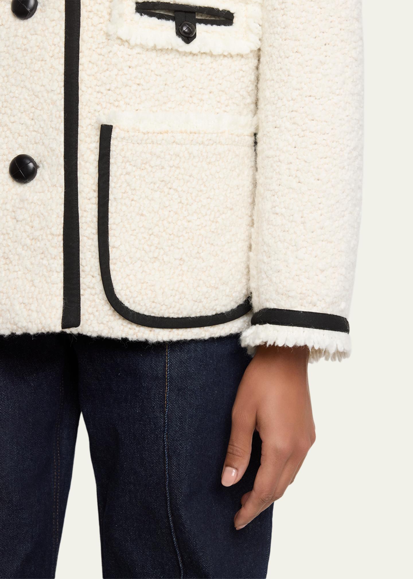 Isabel Marant Maylin Contrast-Trim Tweed Jacket - Bergdorf Goodman