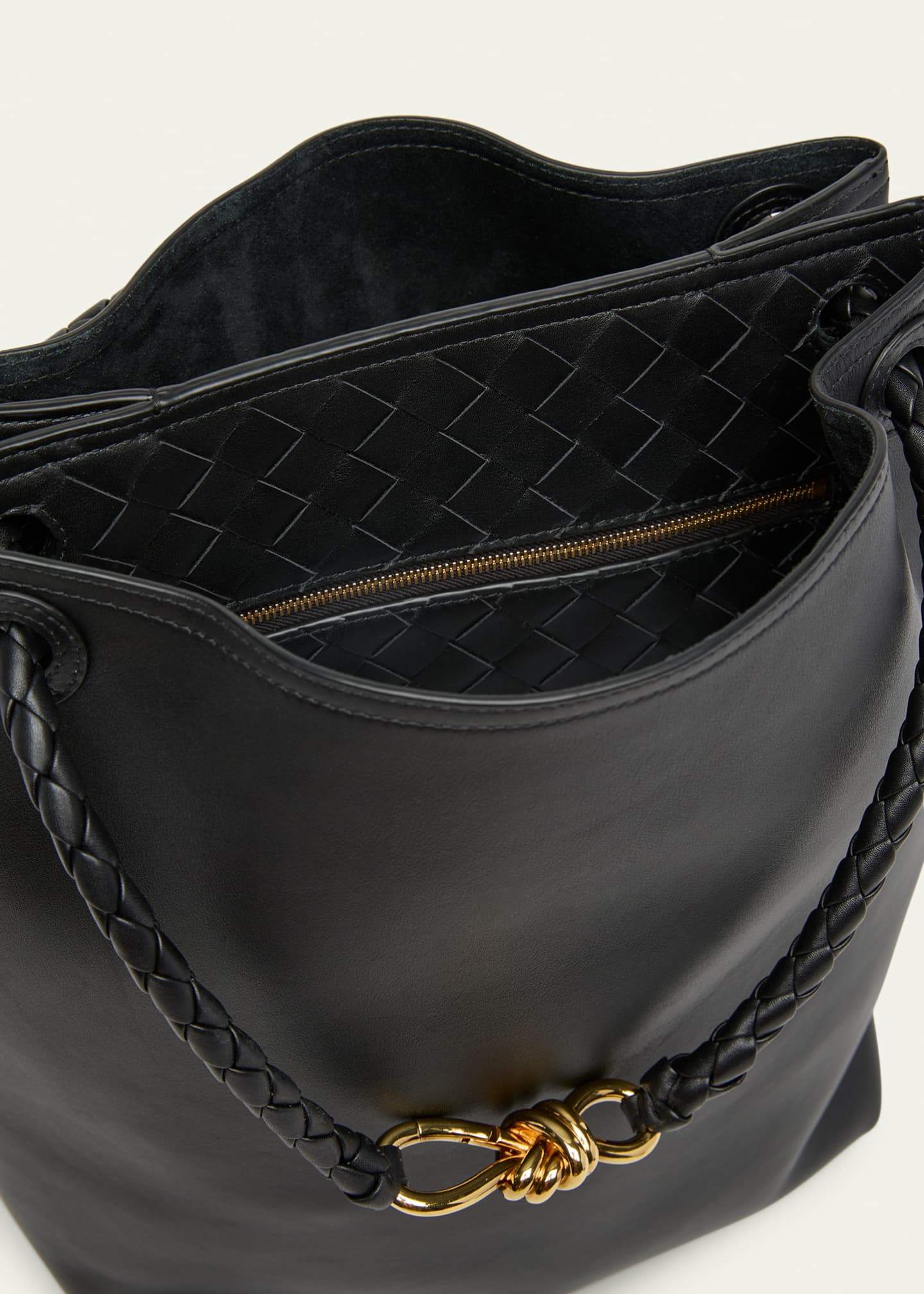 Bottega Veneta Borsa Leather Shoulder Bag - Bergdorf Goodman