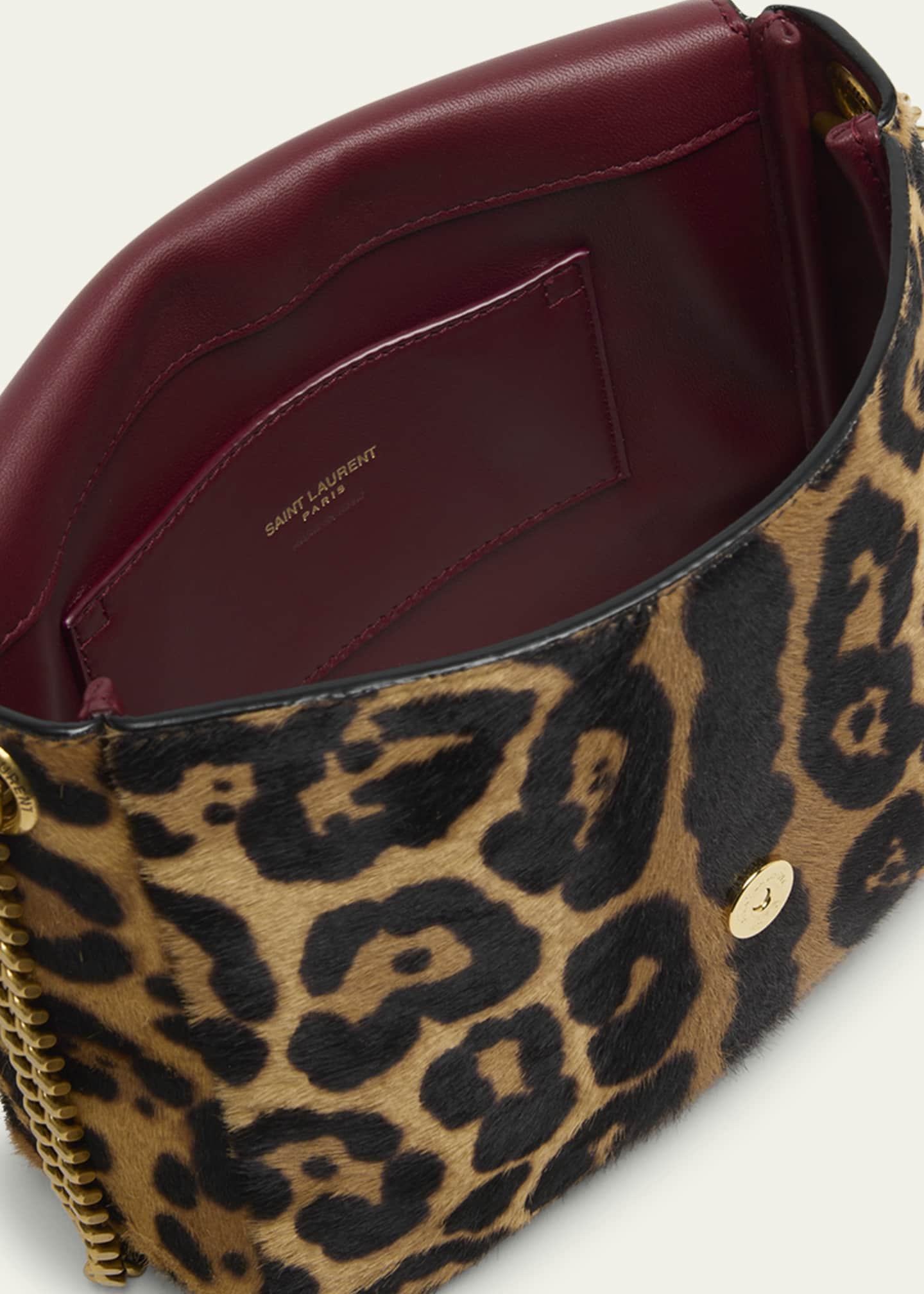 Saint Laurent Kate YSL Shoulder Bag in LeopardPrint Calf Hair — free download