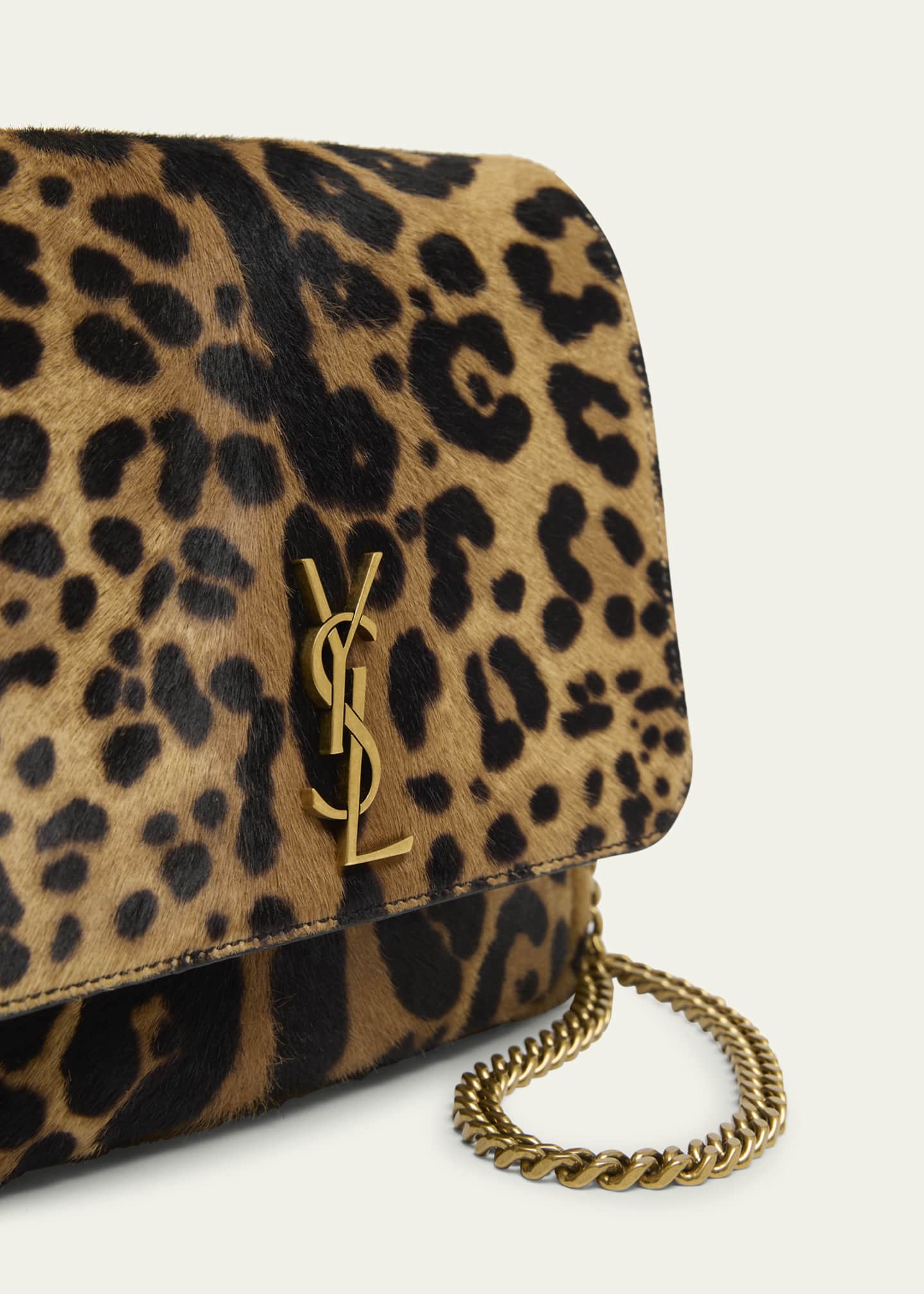 Saint Laurent Kate YSL Shoulder Bag in LeopardPrint Calf Hair — free download