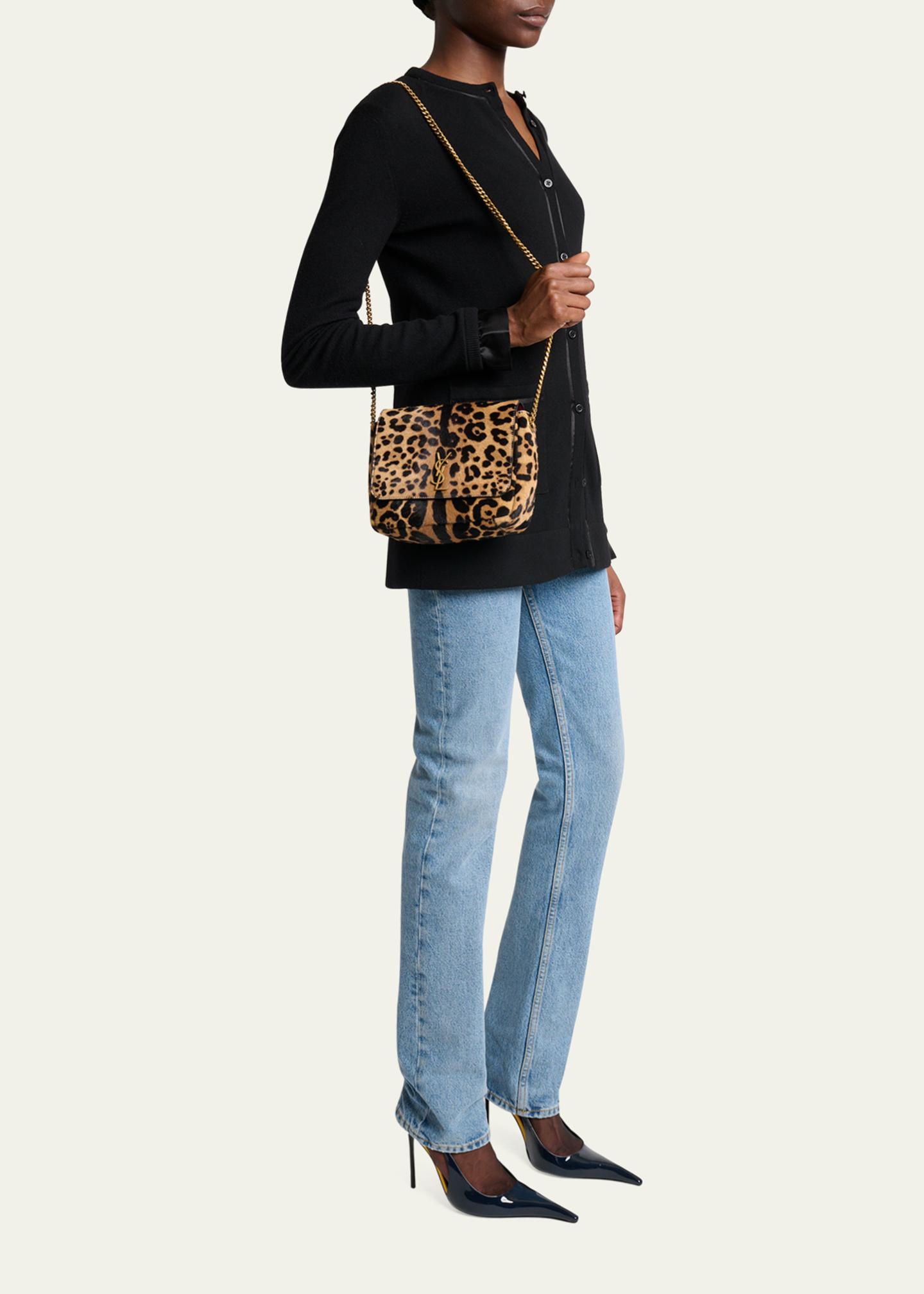 Saint Laurent Kate YSL Shoulder Bag in Leopard-Print Calf Hair 