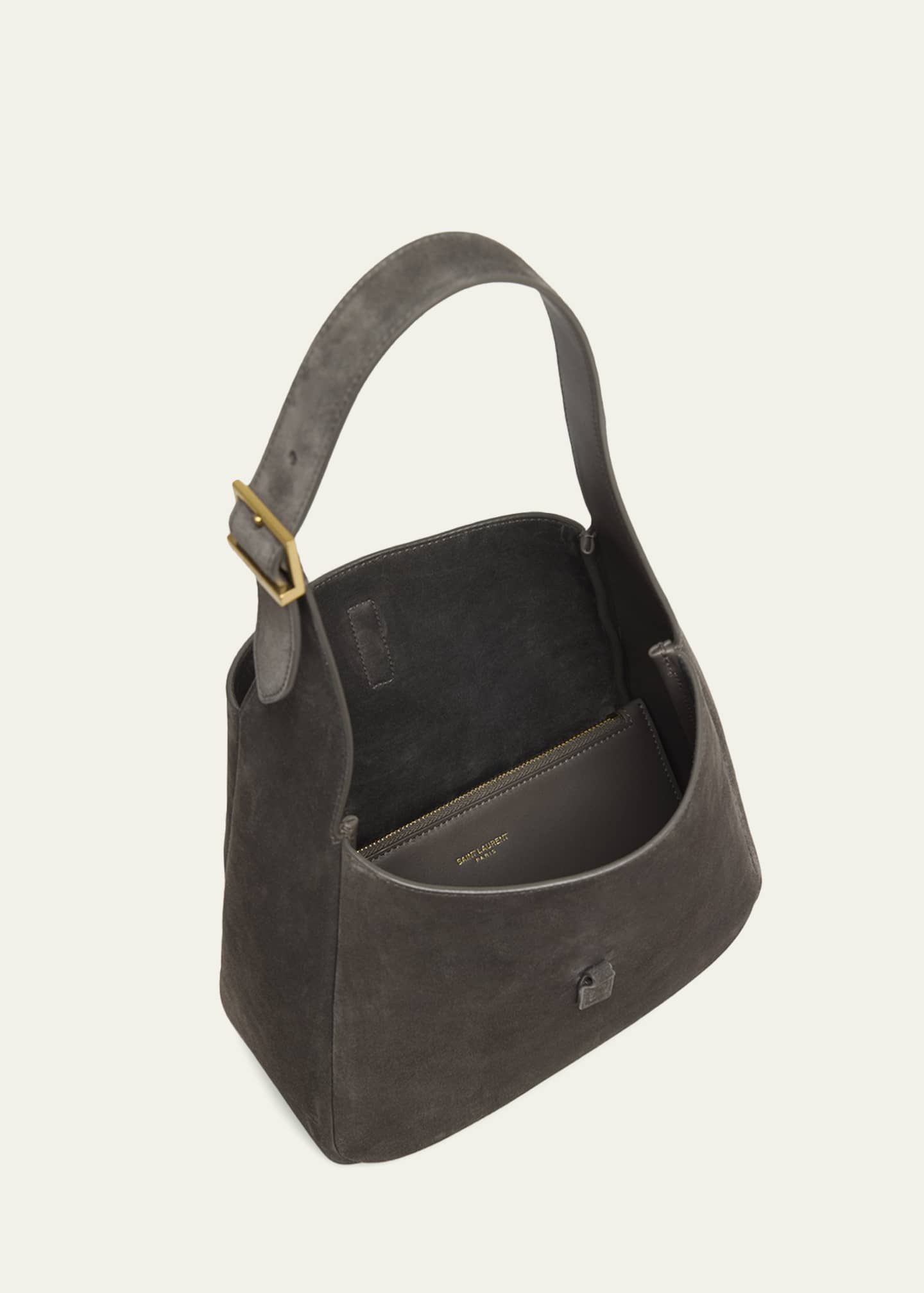 Saint Laurent Le 5 A 7 Small YSL Suede Shoulder Bag - Bergdorf Goodman