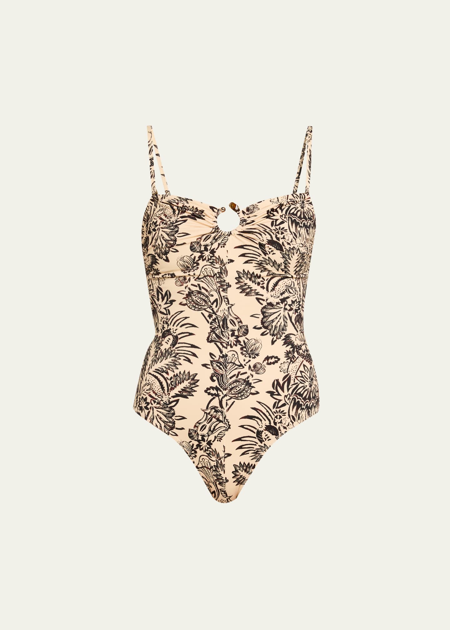 Ulla Johnson Hydra Staples Bandeau One-Piece Swimsuit - Bergdorf Goodman, image size:1440x2016