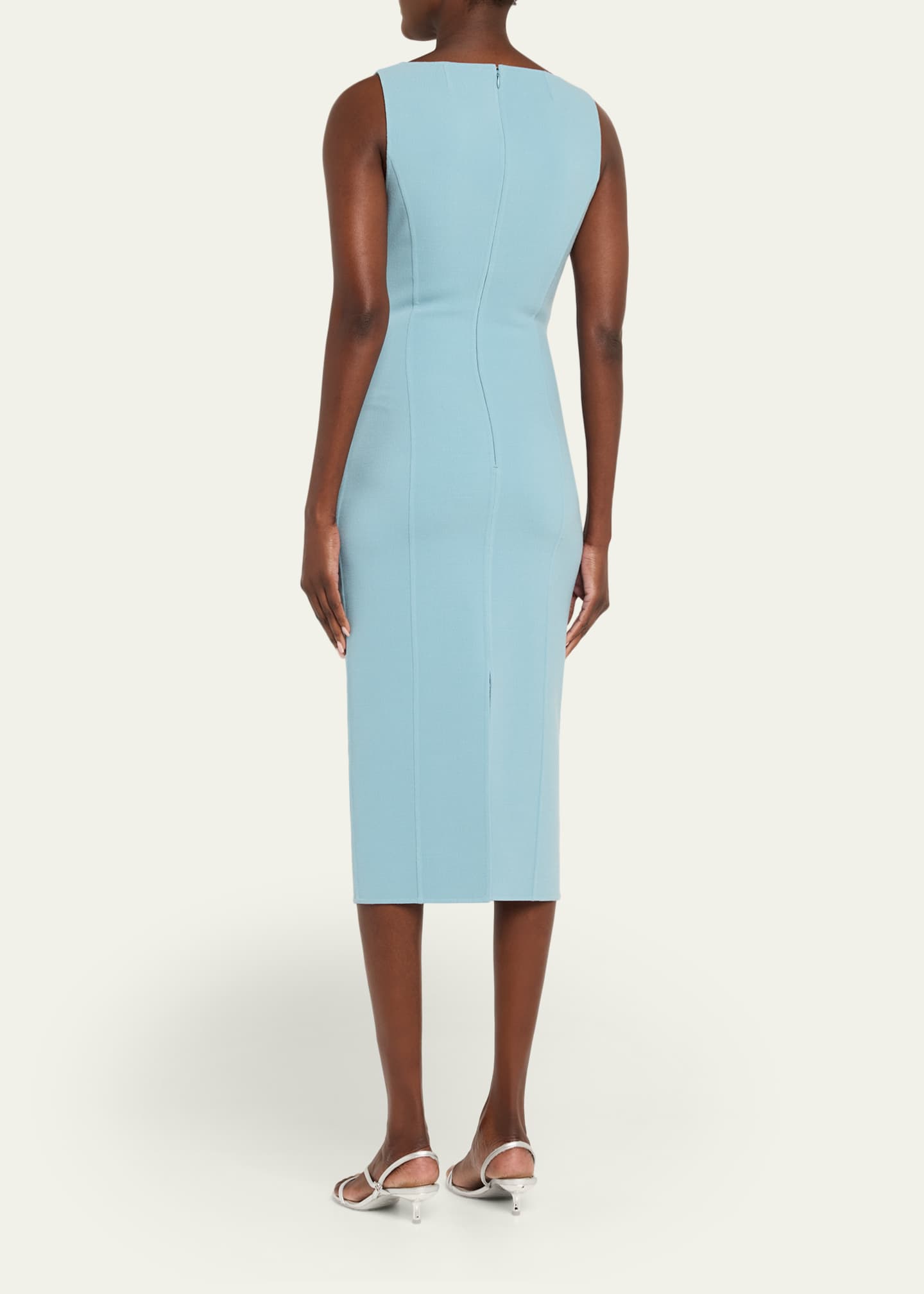 Michael Kors Collection Women's Wool Sheath Midi-Dress - Seaglass - Size 10