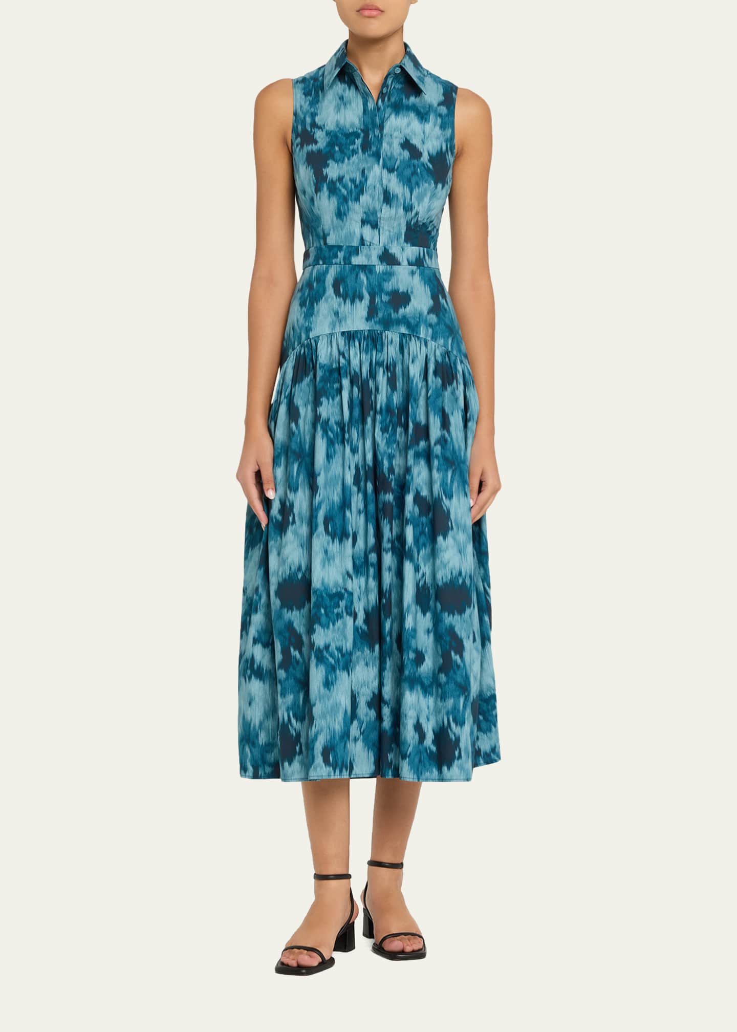michael kors midi shirt dress Michael Kors Collection Poplin Midi Shirt Dress