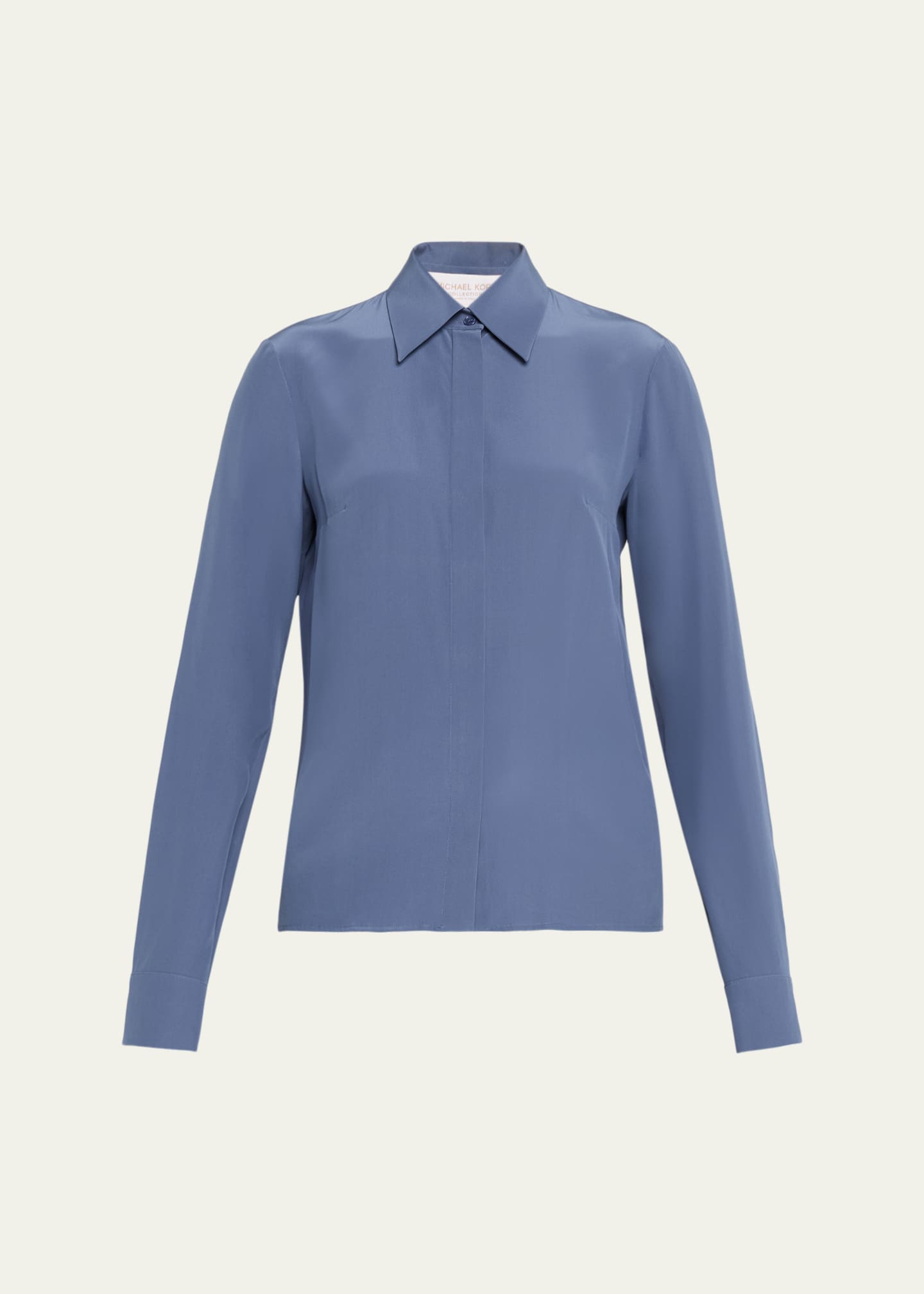 Michael Kors Collection Women's Hansen Button-Front Shirt - Steel - Size 0