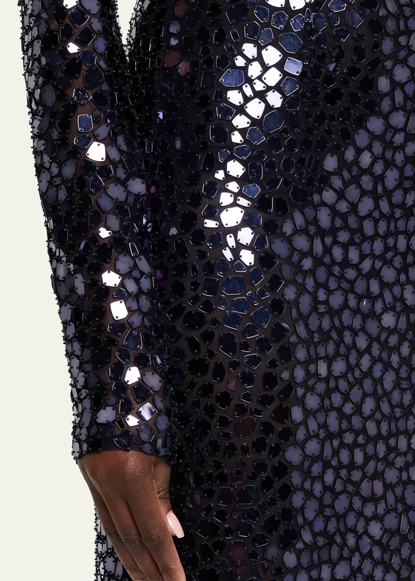 michael kors long evening dresses Michael Kors Collection Deep V-Neck Mirror Column Gown, Midnight, Women's, 36EU, Evening Formal Gala Gowns Mother of the Bride Groom Column Gowns