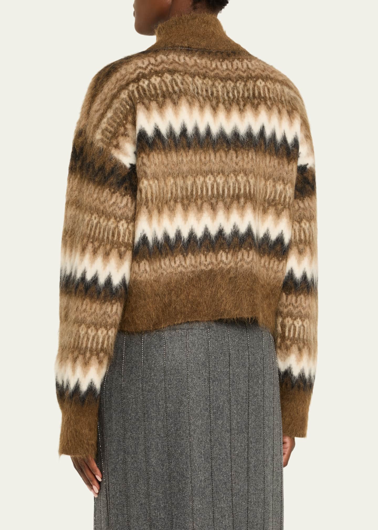 Brunello Cucinelli Fair Isle Mohair Turtleneck Sweater - Bergdorf