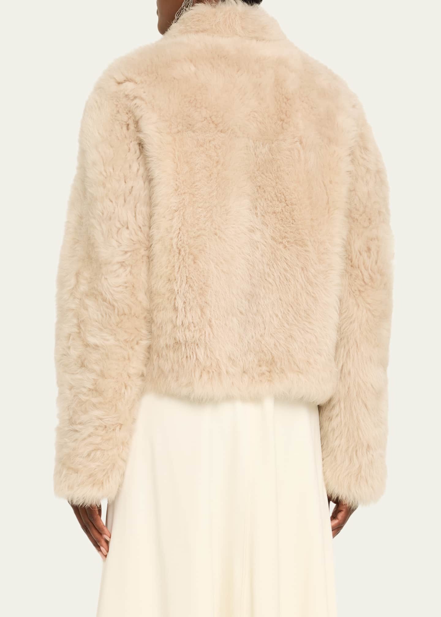 美品⭐︎BRUNELLO CUCINELLI⭐︎アウター Brunello Cucinelli Lamb Shearling Moto Jacket - Bergdorf Goodman