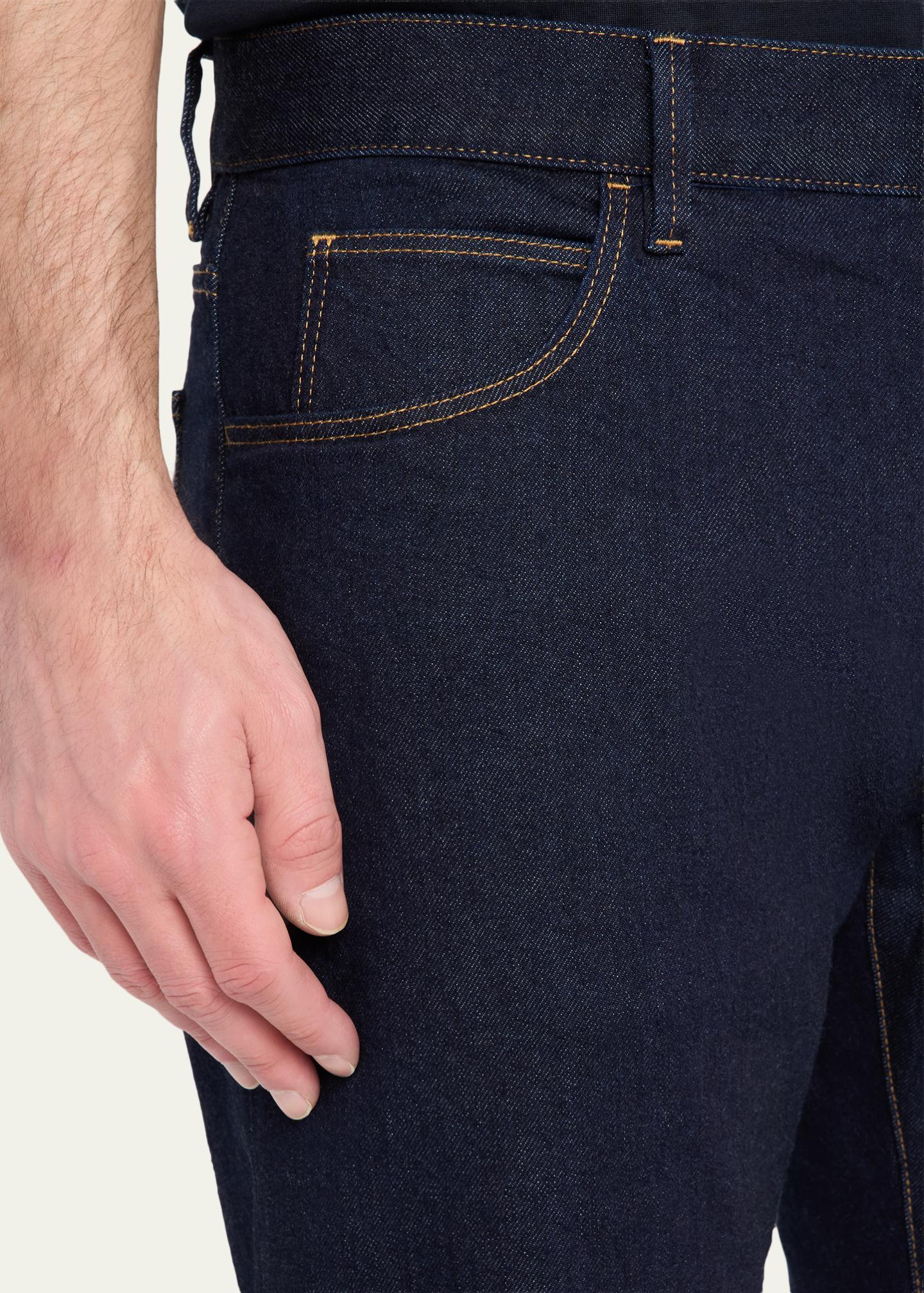 Giorgio Armani Men's Dark-Wash Denim Straight-Leg Jeans - Bergdorf