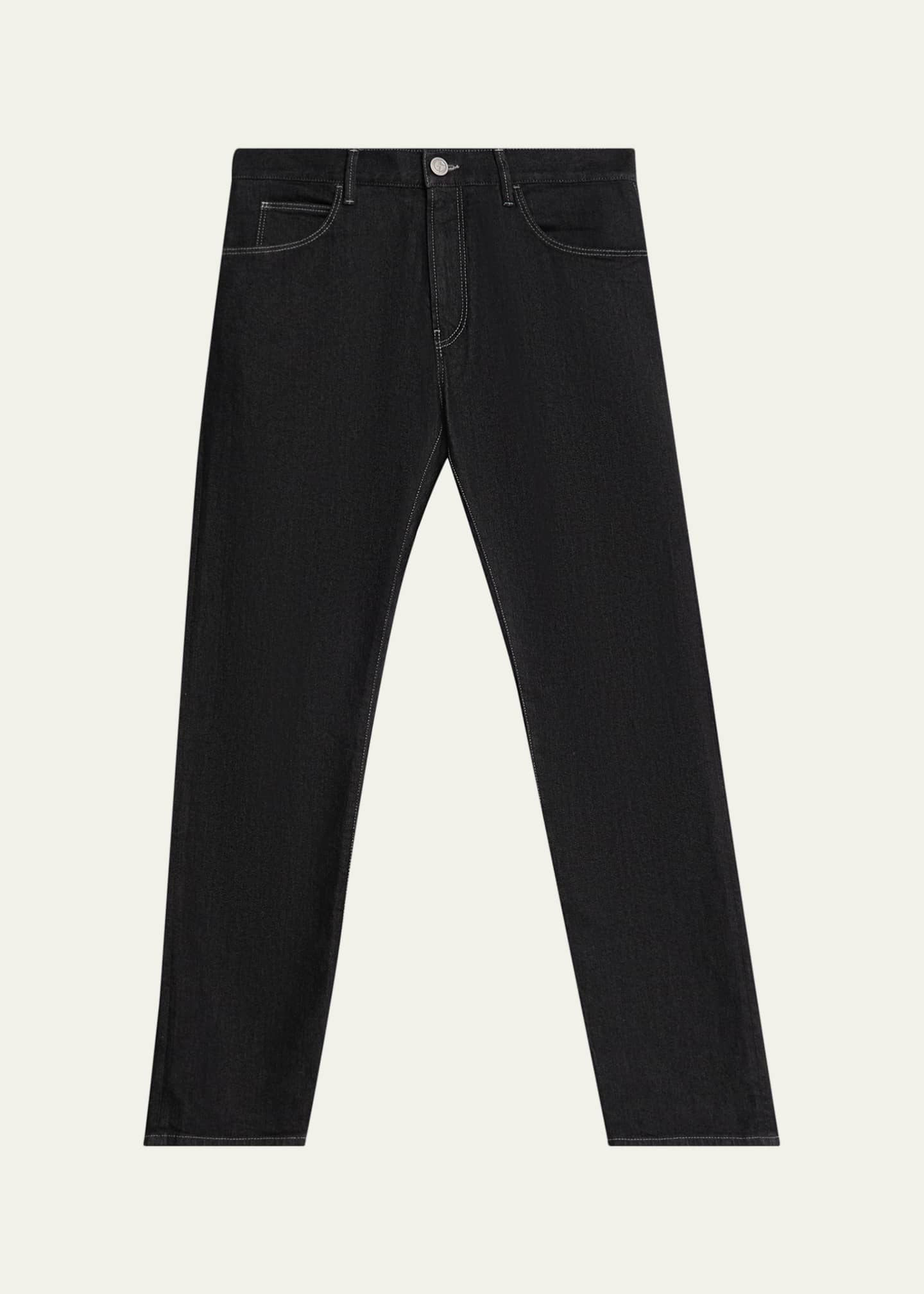 Giorgio Armani Men's Straight Five-Pocket Jeans - Bergdorf Goodman