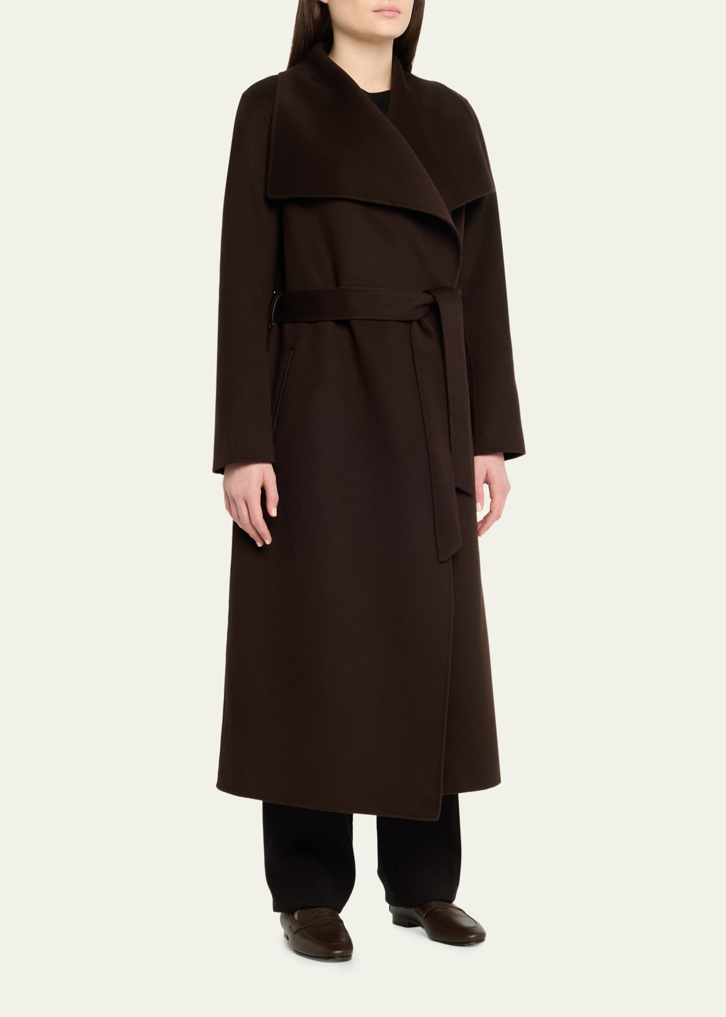 美品 東洋 GOLD MILLING WOOL WRAP COAT M ブラック Mackage Mai-CN Wool Wrap Coat - Bergdorf Goodman