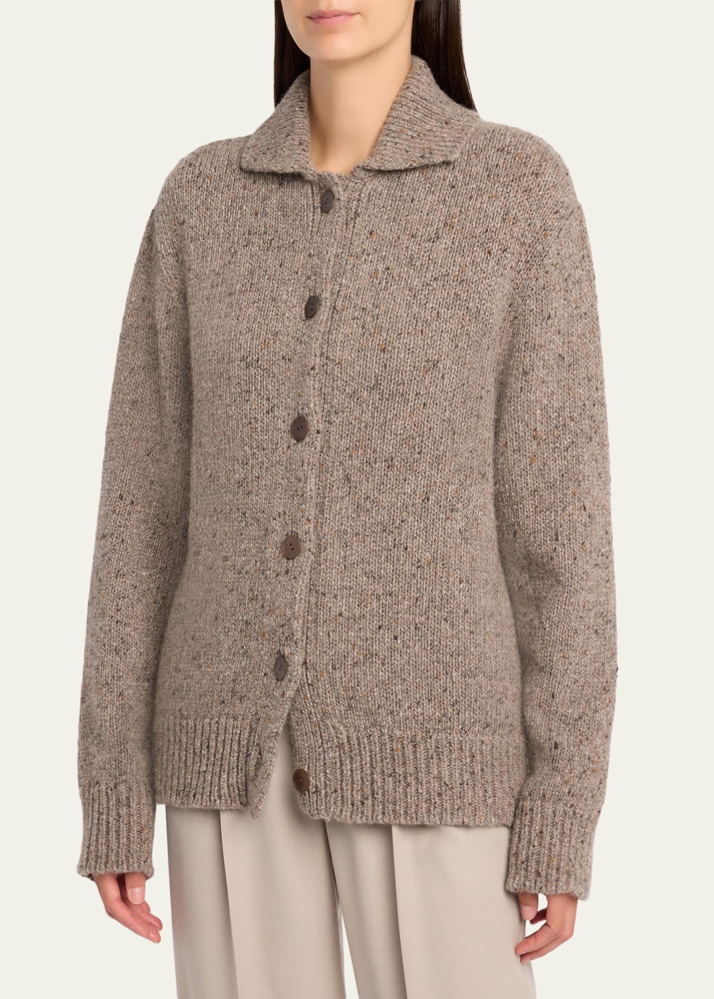 THE ROW Mauri Cashmere Collared Cardigan - Bergdorf Goodman